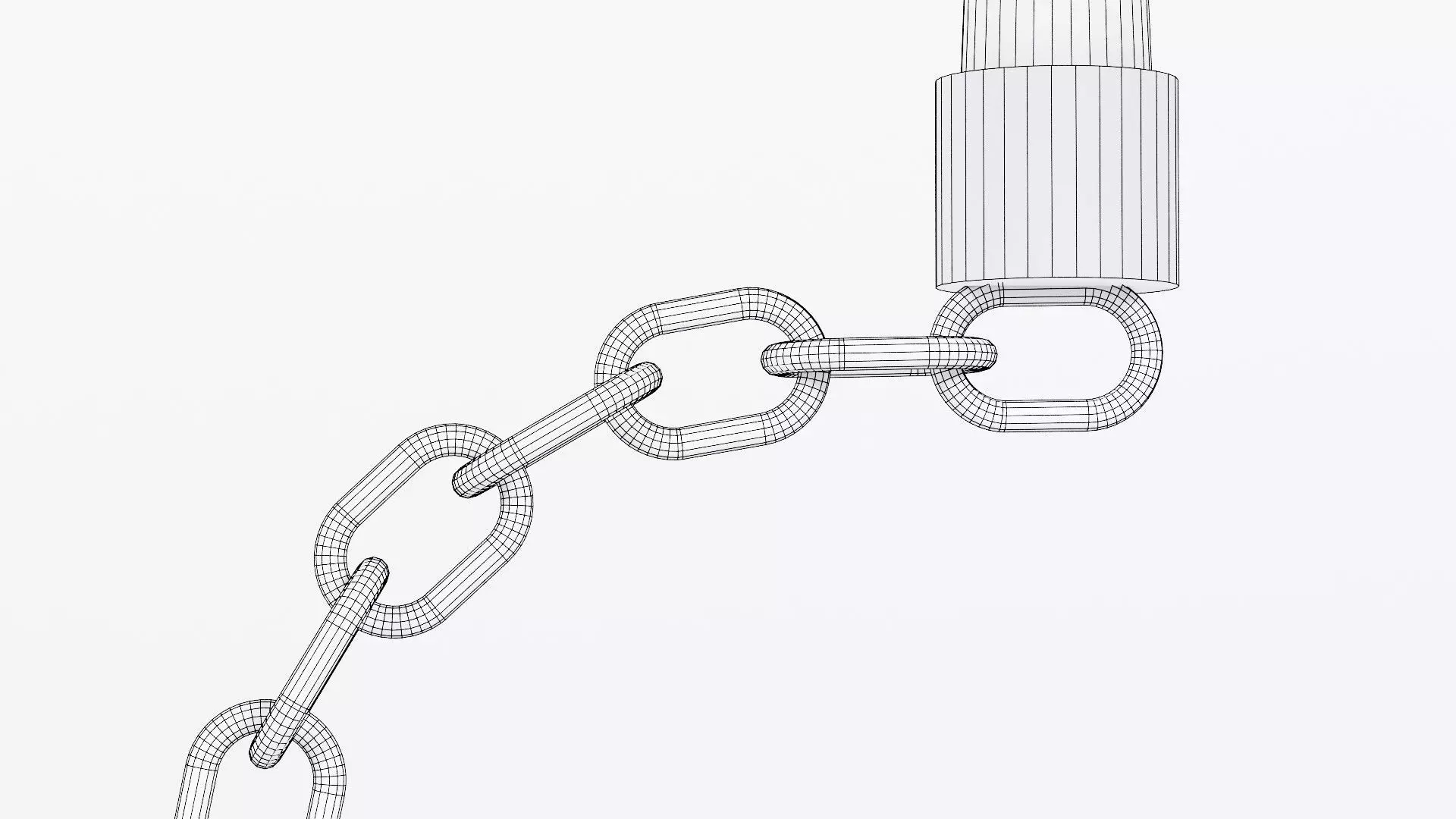 Alphabet C Chain Gold Candleholder 3D Model True 4K PBR Render Low-poly 3D model_10