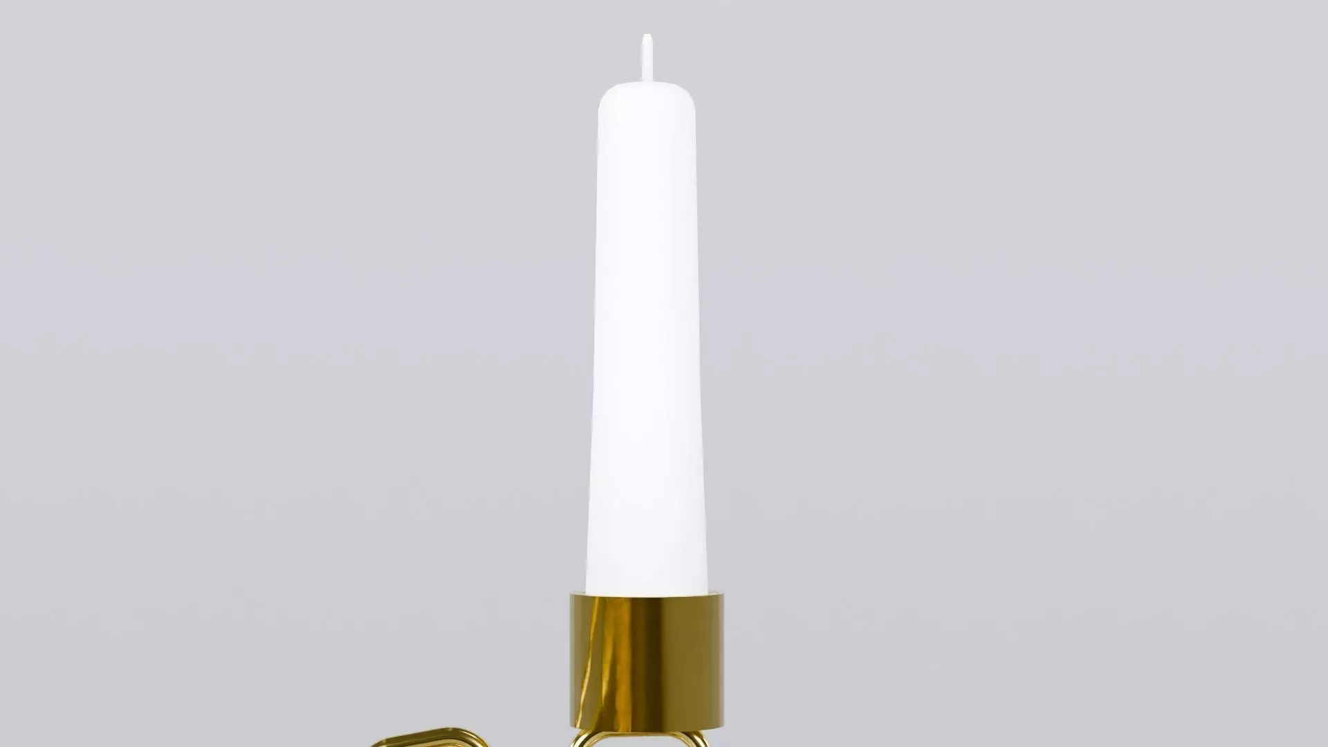 Alphabet C Chain Gold Candleholder 3D Model True 4K PBR Render Low-poly 3D model_2