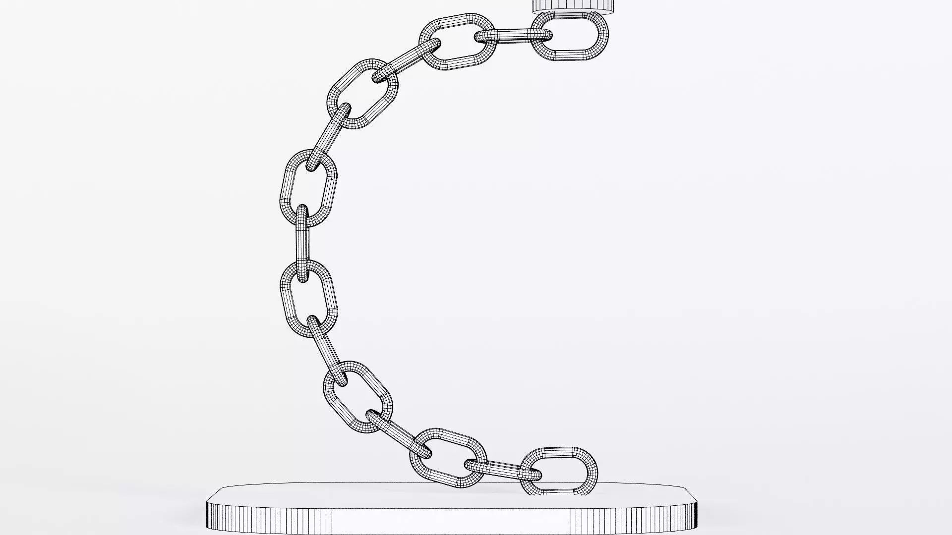 Alphabet C Chain Gold Candleholder 3D Model True 4K PBR Render Low-poly 3D model_11