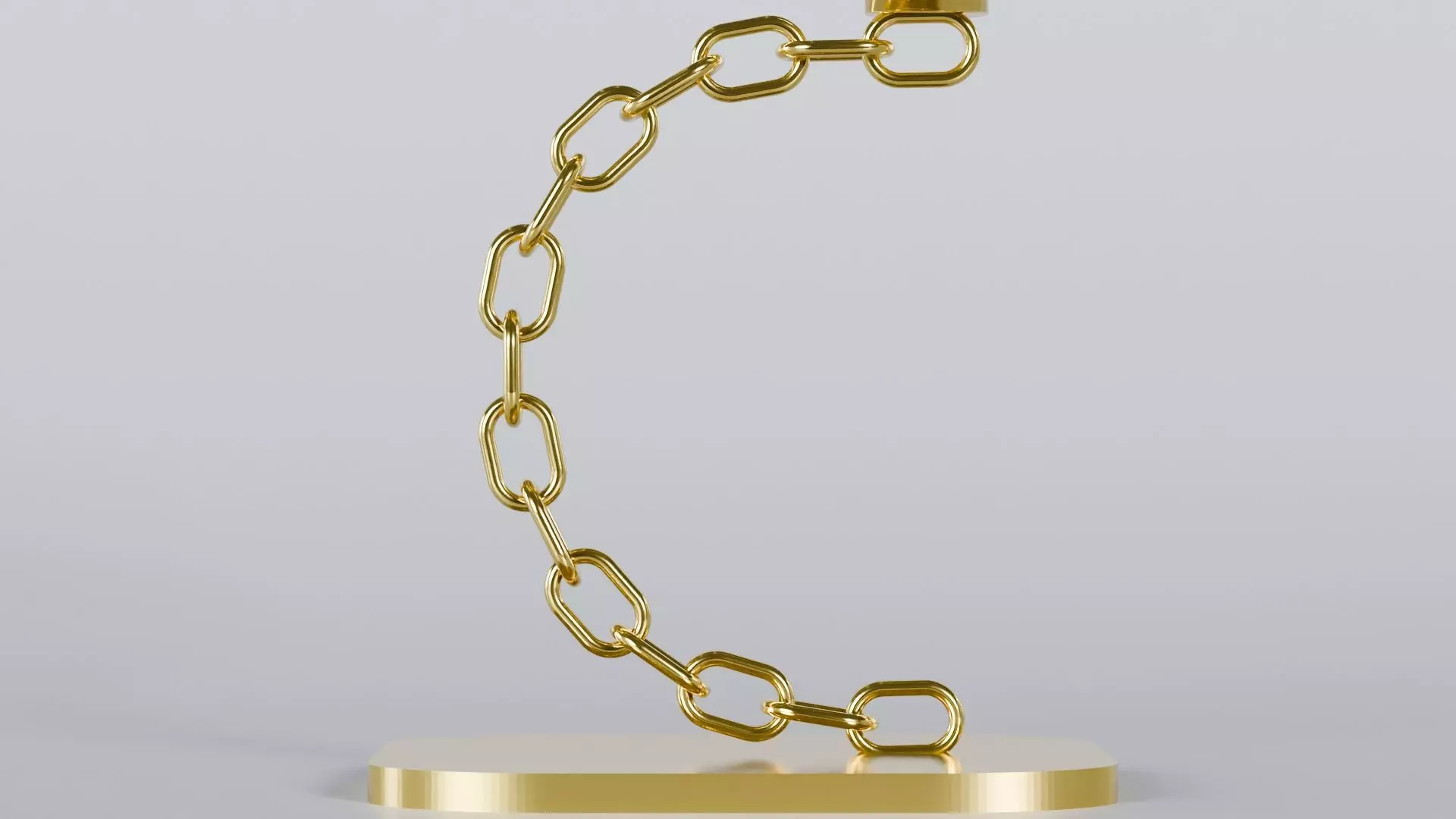 Alphabet C Chain Gold Candleholder 3D Model True 4K PBR Render Low-poly 3D model_4