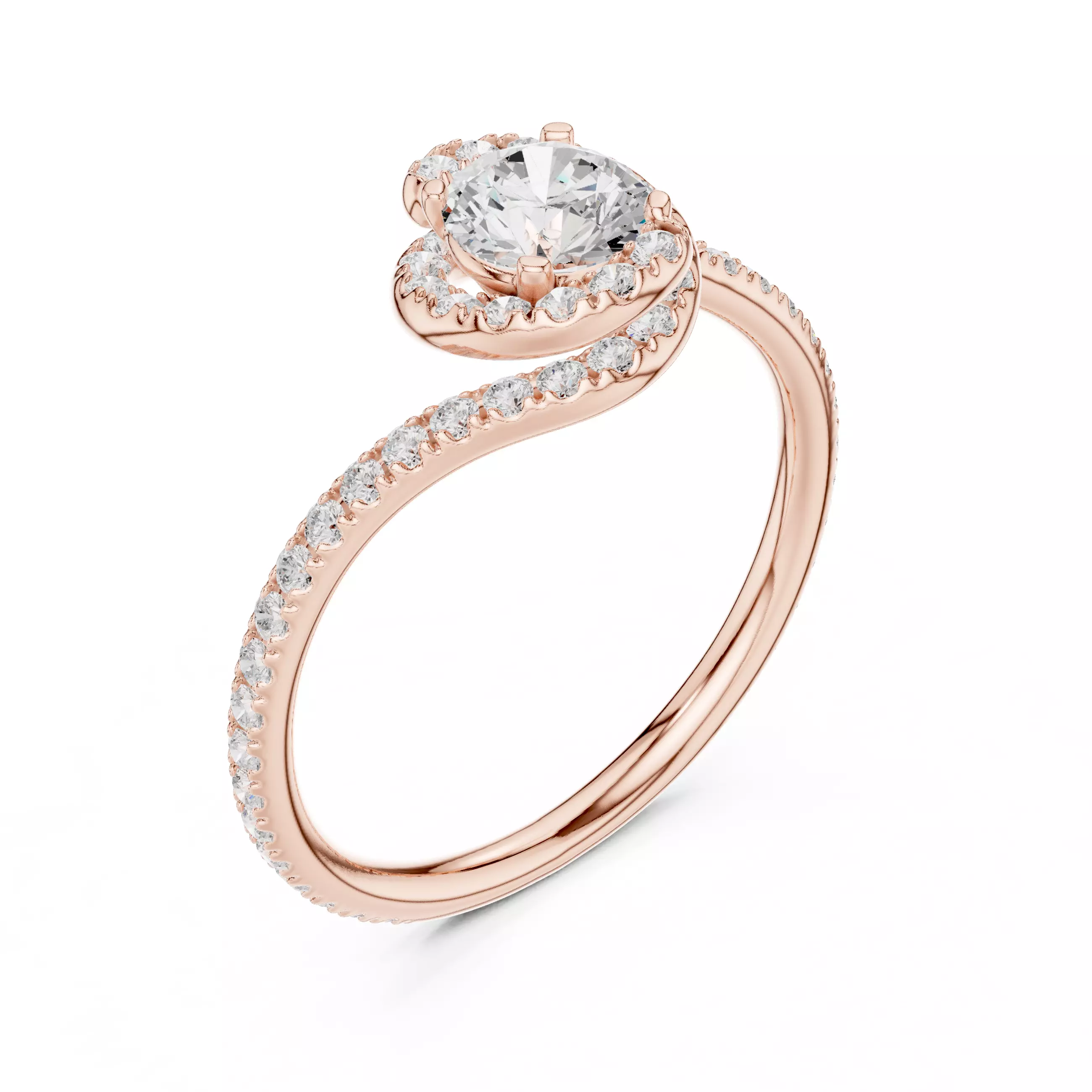 Solitaire Ring 3dm stl renders animation videos details 3D print model_4