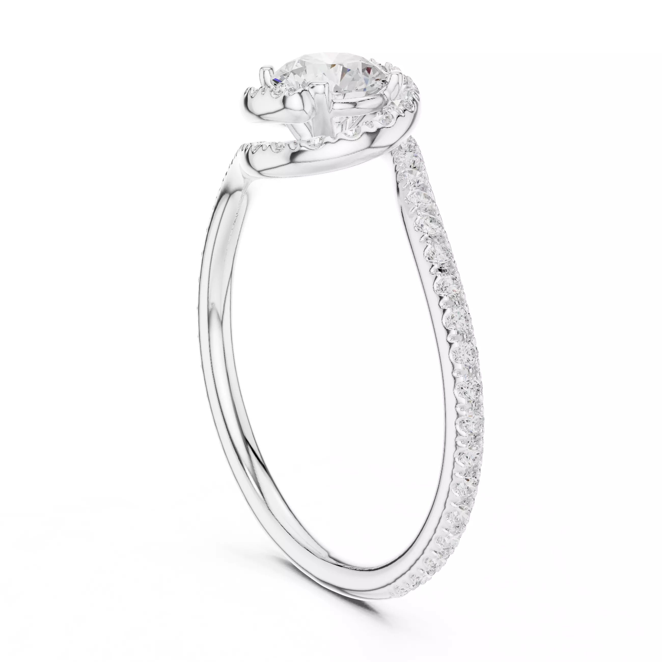 Solitaire Ring 3dm stl renders animation videos details 3D print model_6