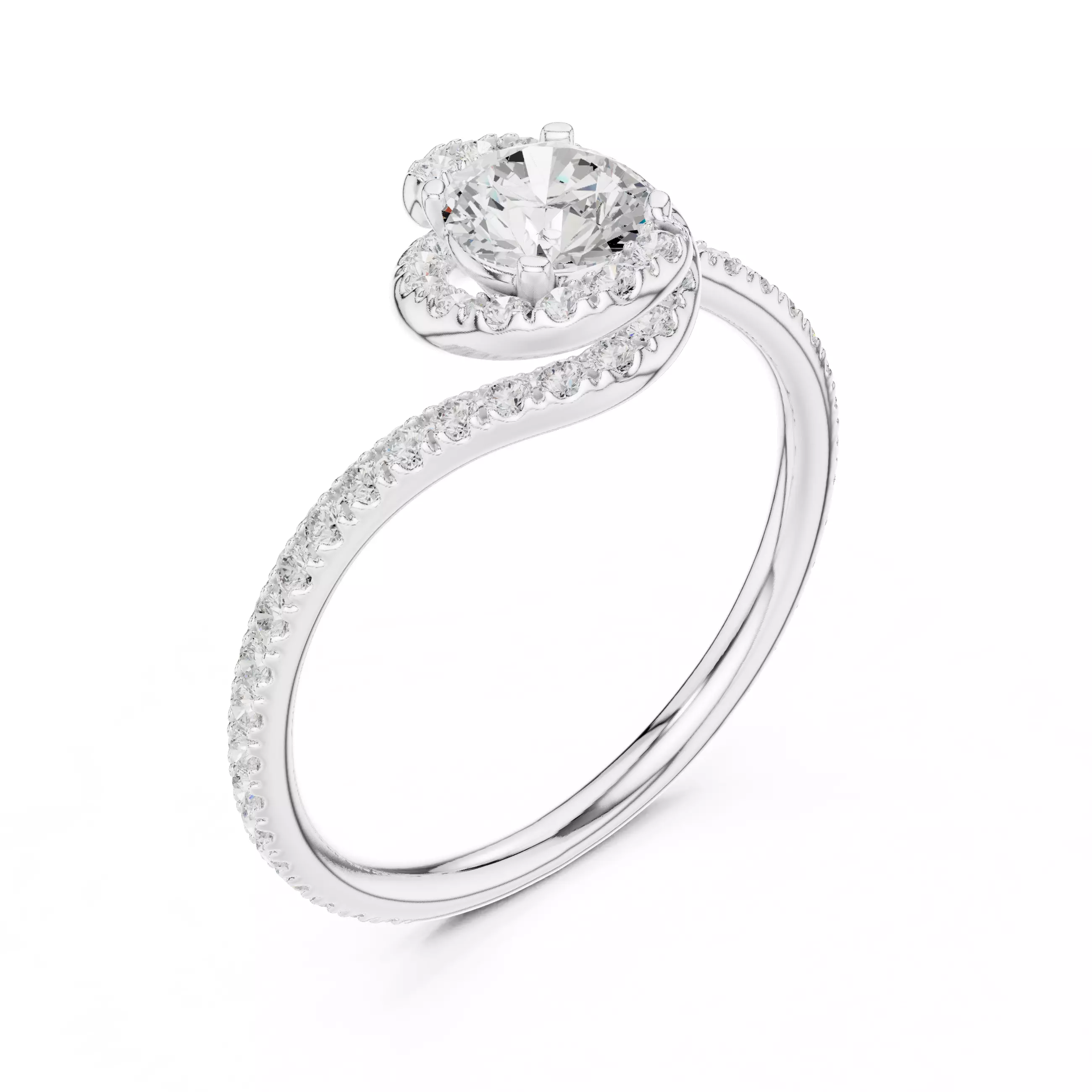 Solitaire Ring 3dm stl renders animation videos details 3D print model_7