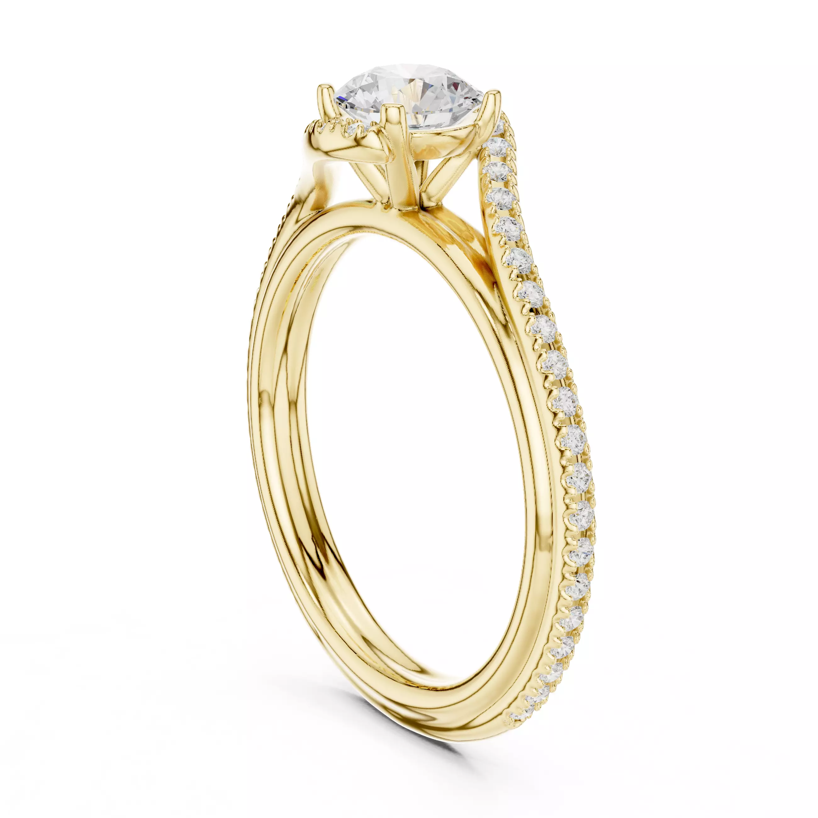 Solitaire Ring 3dm stl renders animation videos details 3D print model_10