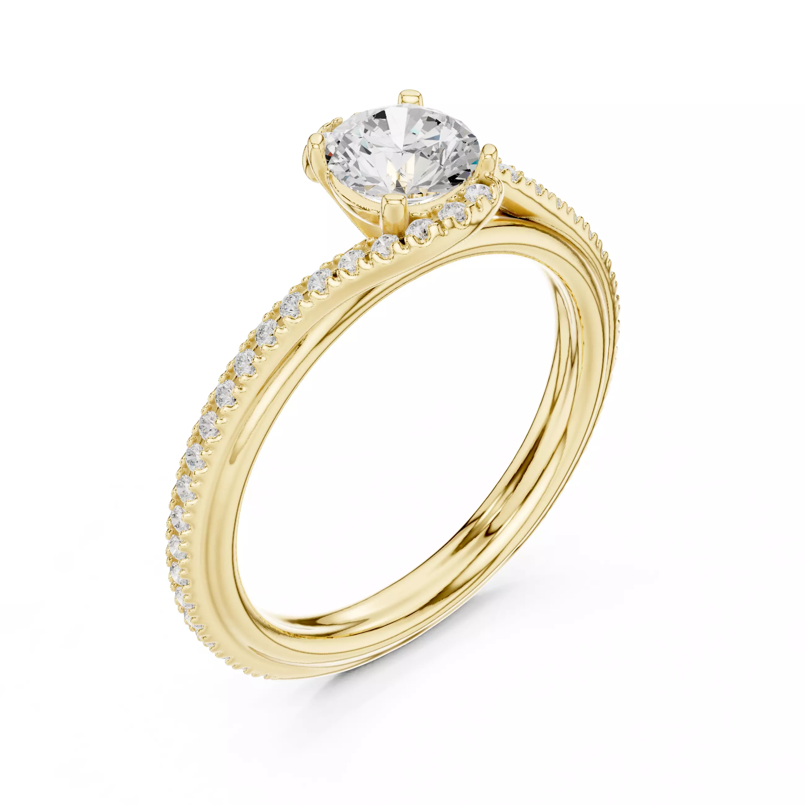 Solitaire Ring 3dm stl renders animation videos details 3D print model_11