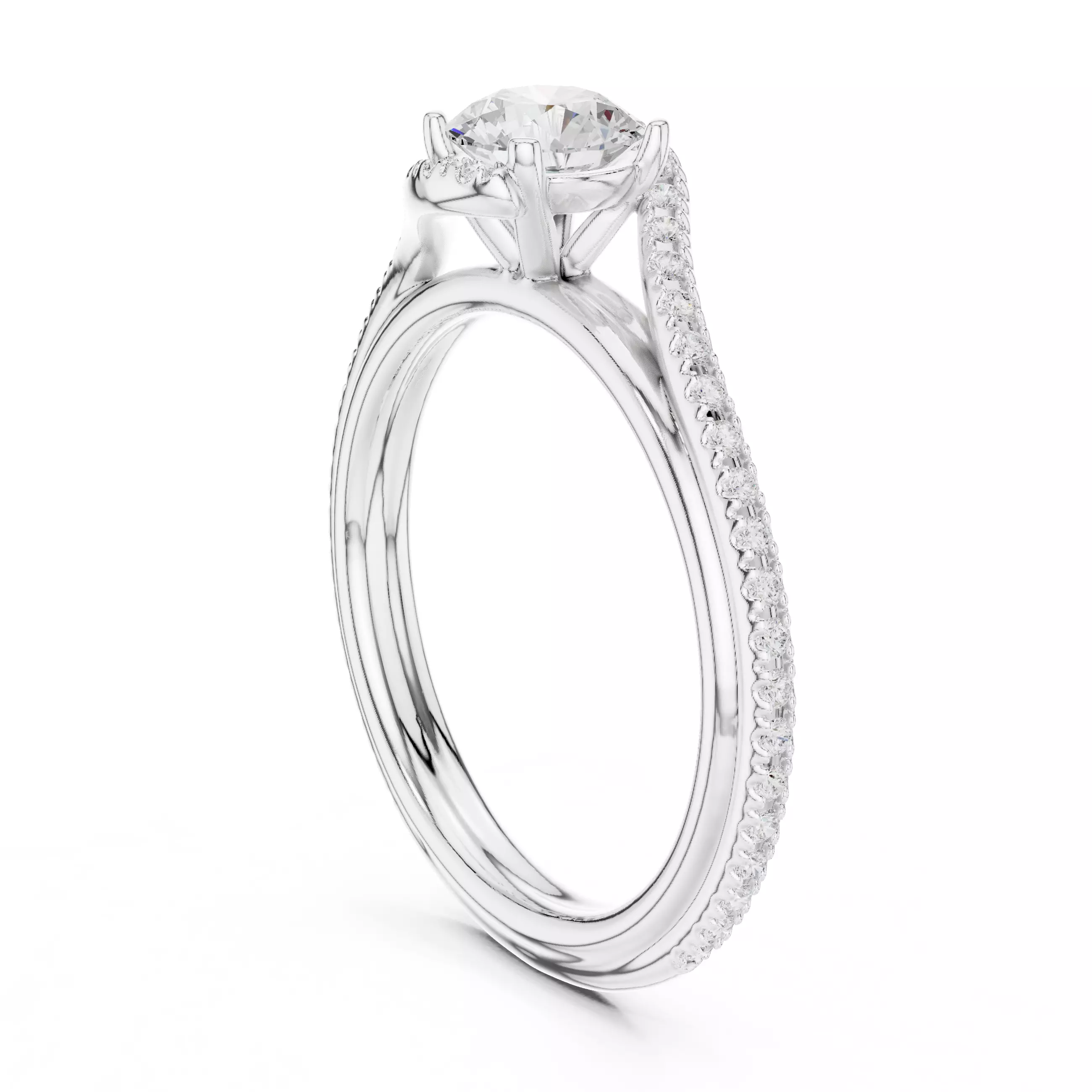 Solitaire Ring 3dm stl renders animation videos details 3D print model_6