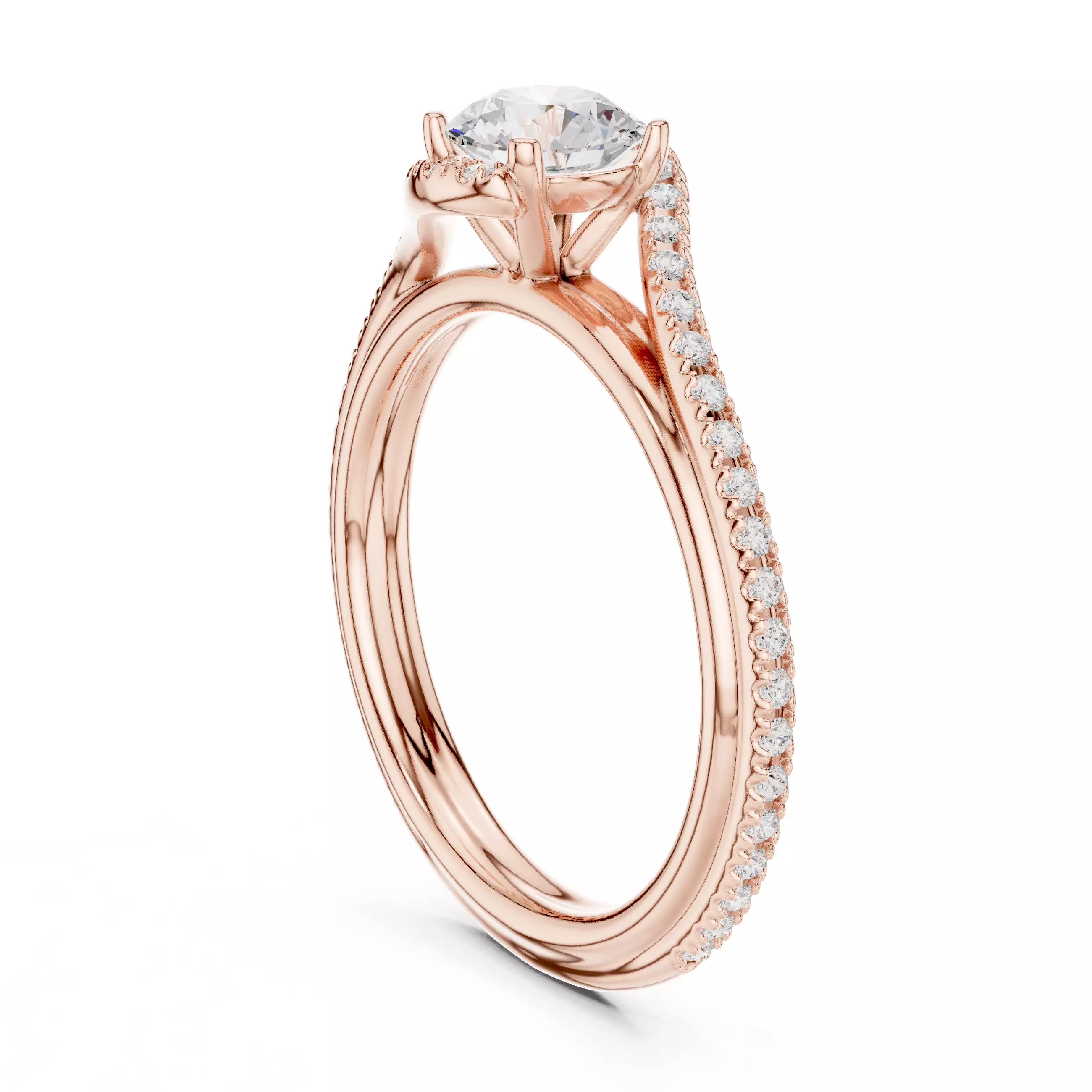 Solitaire Ring 3dm stl renders animation videos details 3D print model_3