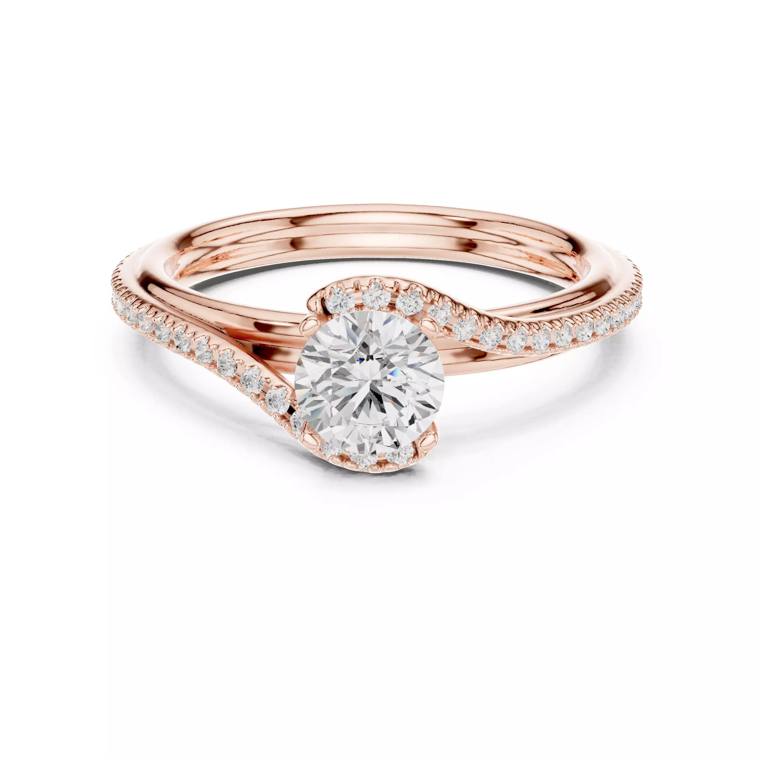 Solitaire Ring 3dm stl renders animation videos details 3D print model_0