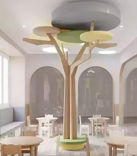 Tree for childrens kindergarten area