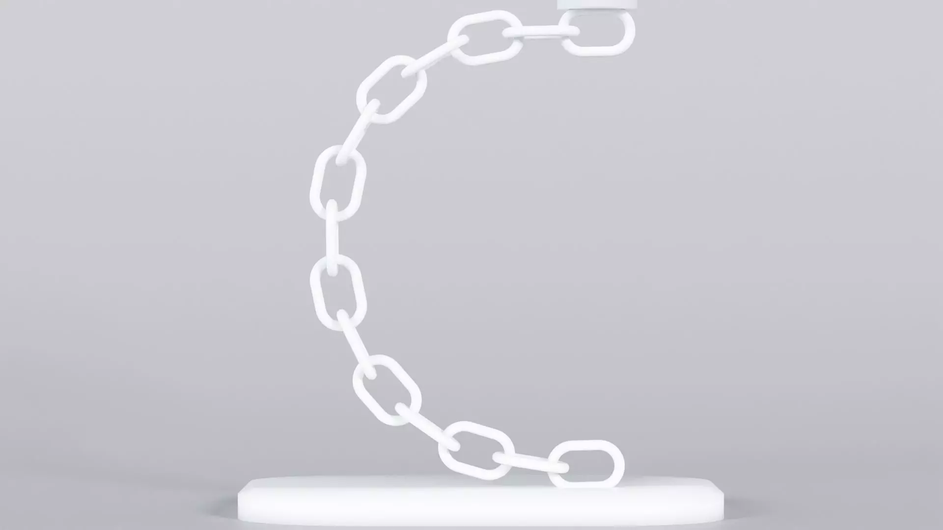 Alphabet C White Chain Candleholder 3D Model True 4K PBR Render Low-poly 3D model_4