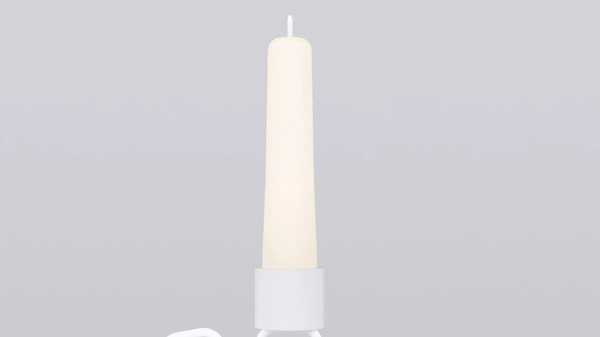 Alphabet C White Chain Candleholder 3D Model True 4K PBR Render Low-poly 3D model_3