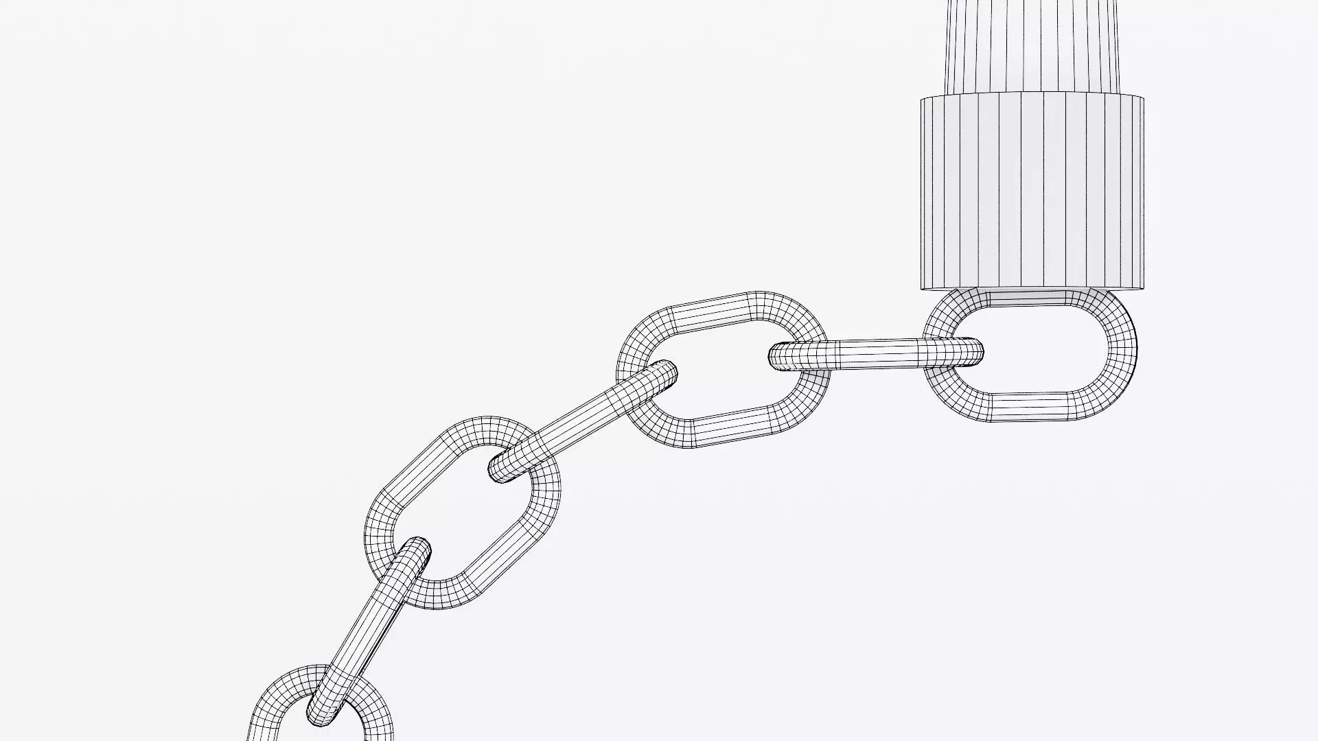 Alphabet C White Chain Candleholder 3D Model True 4K PBR Render Low-poly 3D model_9