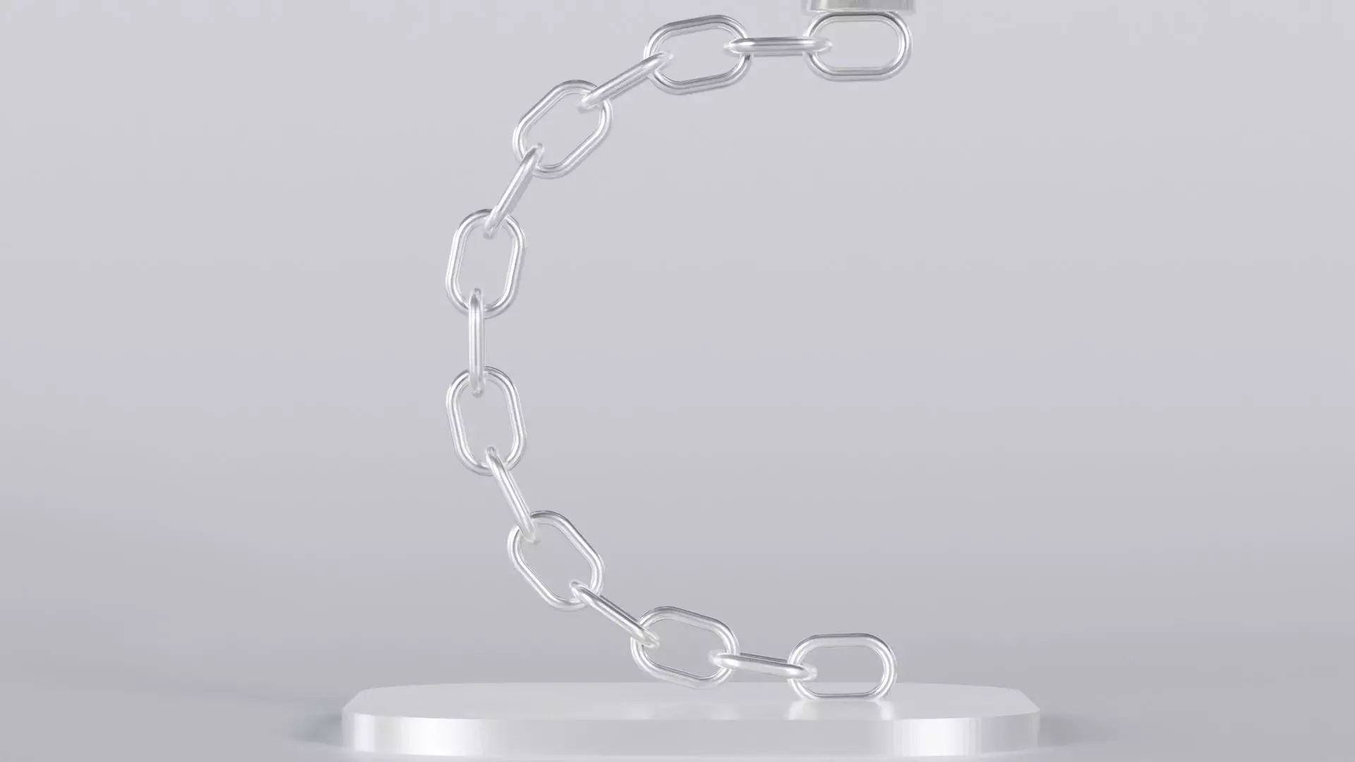 Alphabet C Silver Chain Candleholder 3D Model True 4K PBR Render Low-poly 3D model_6