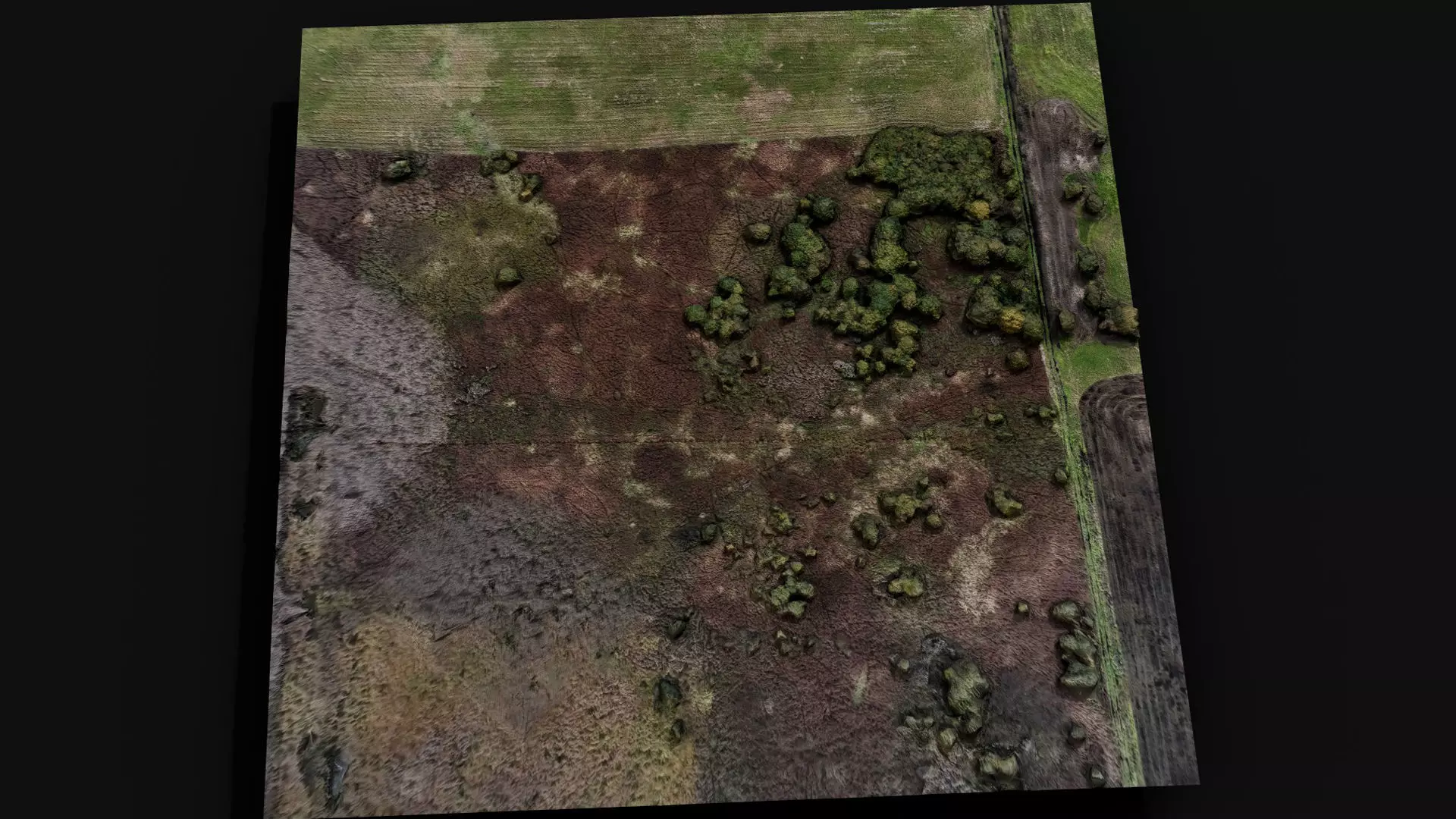 landscape grass fields 400m patch PBR photogrammetry Low-poly 3D model_2