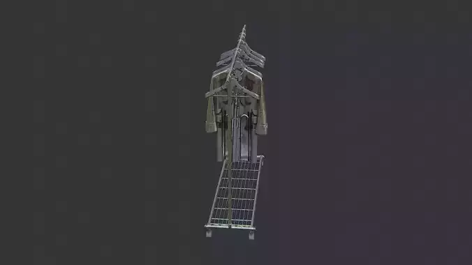 Metal Coat Rack with Hanging Garments