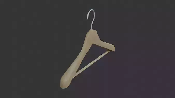 Wooden Coat Hanger with Metal Hook