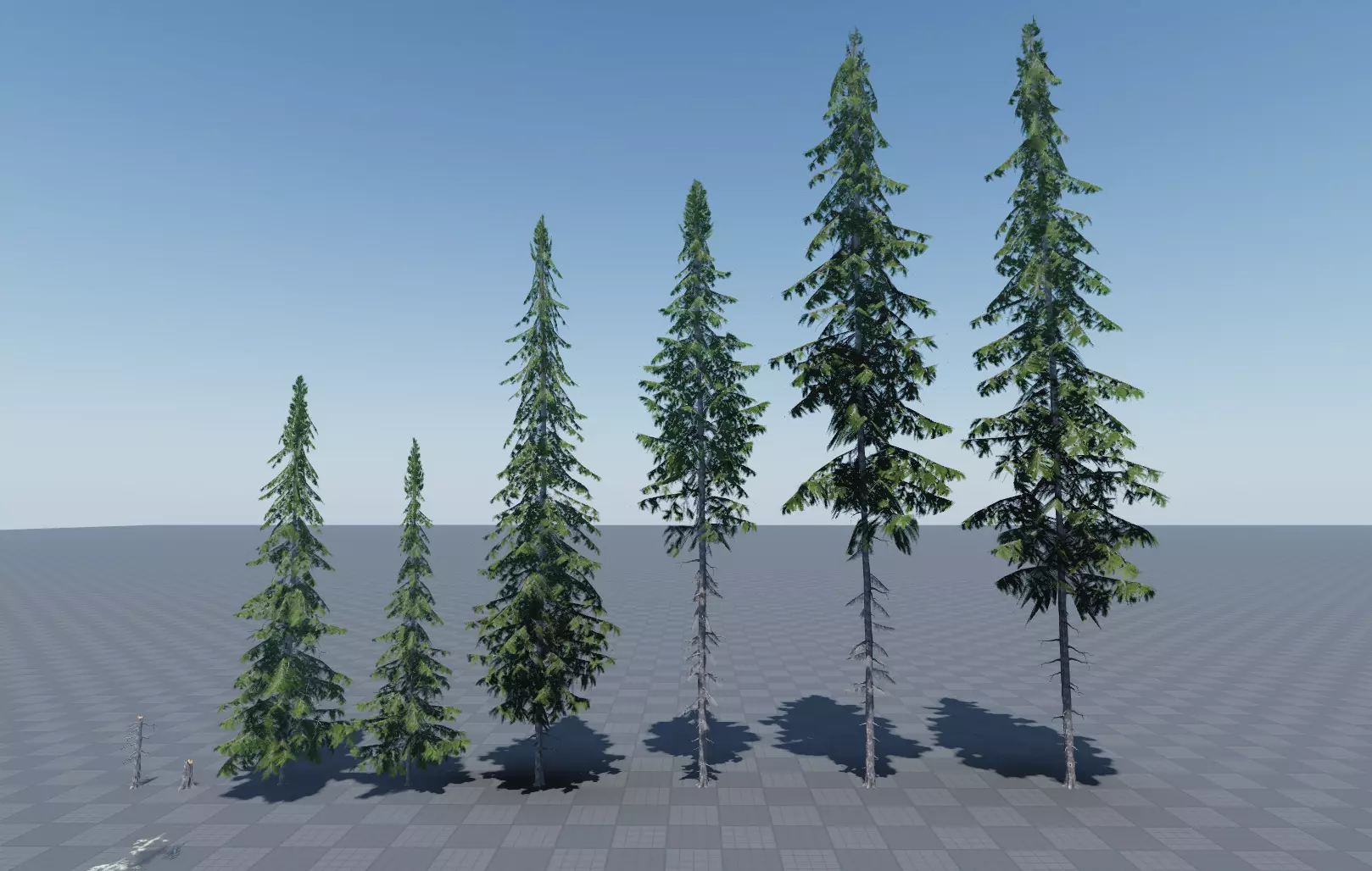 ROBLOX Realistic Douglas Fir Forest Tree Pack Low-poly 3D model_4