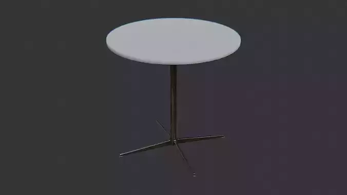 Round Metal Restaurant Table with Pedestal Base