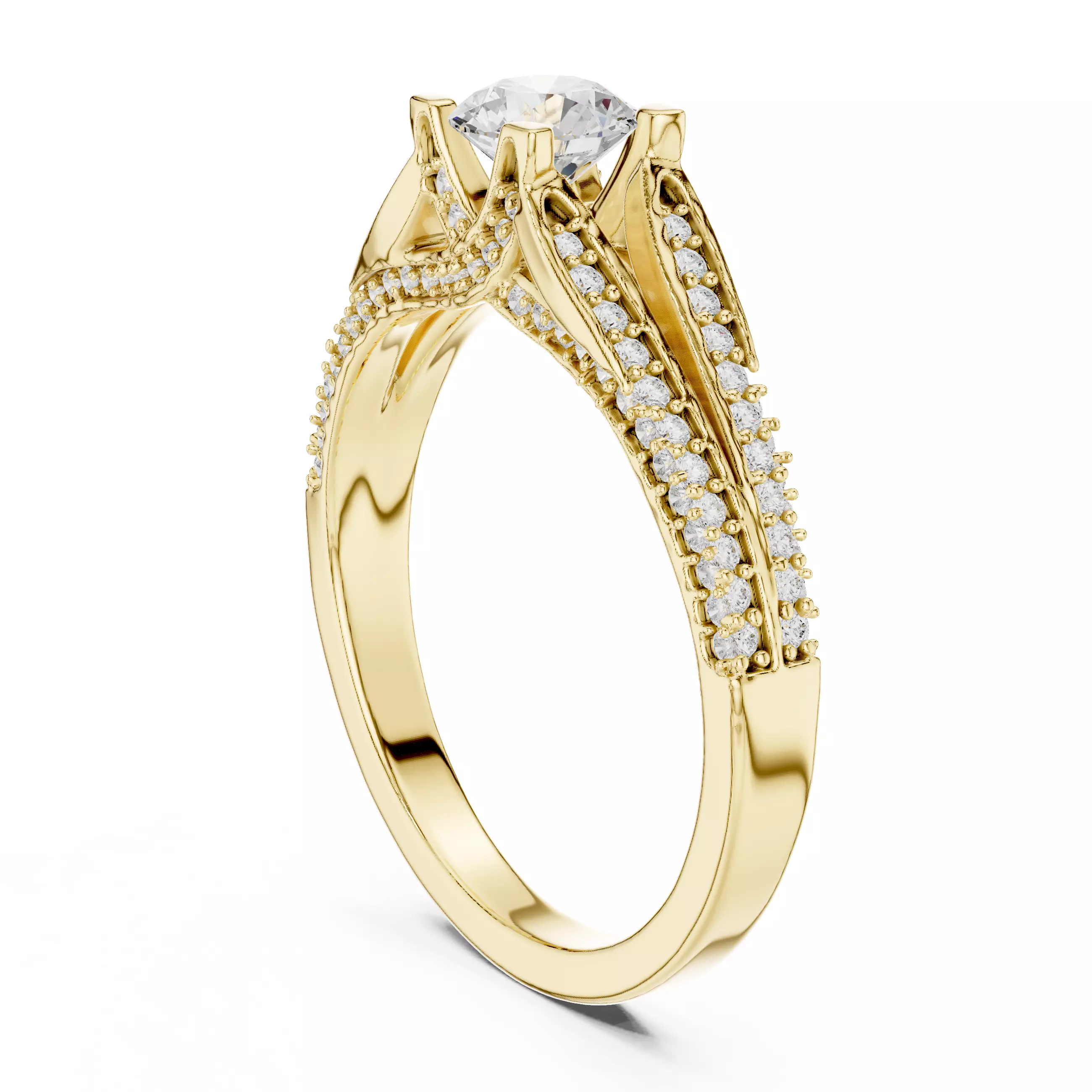 Solitaire Ring 3dm stl renders animation videos details 3D print model_10