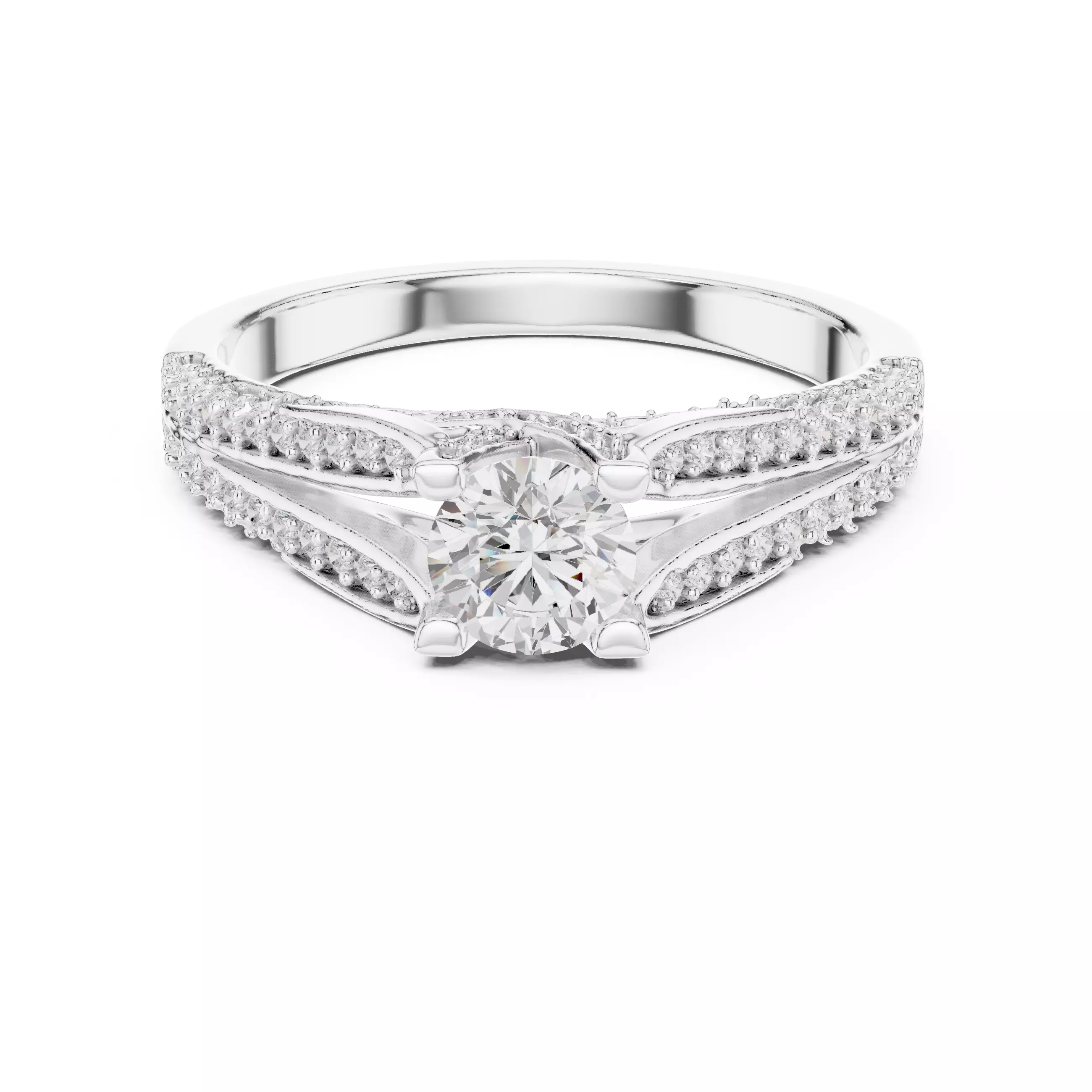 Solitaire Ring 3dm stl renders animation videos details 3D print model_9