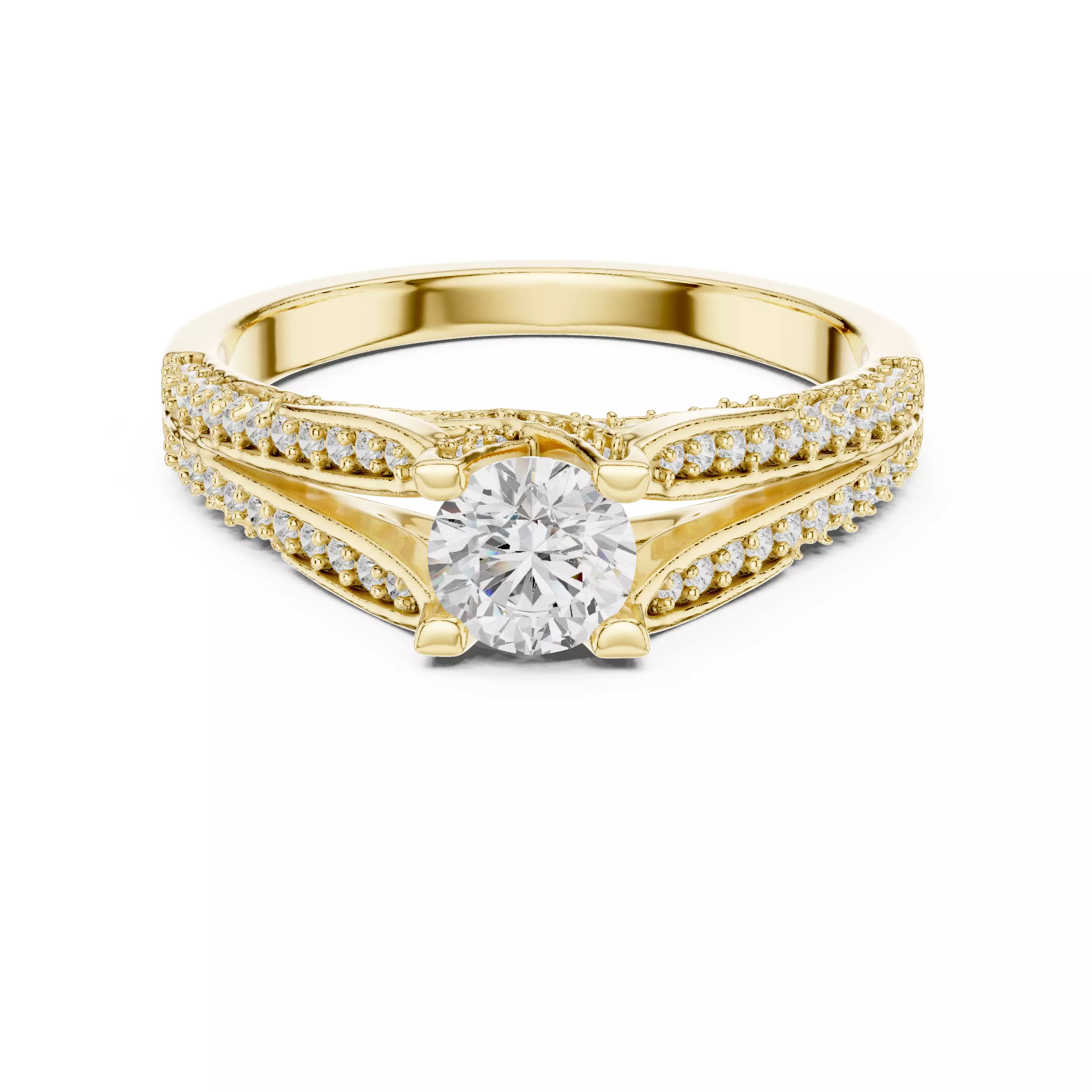 Solitaire Ring 3dm stl renders animation videos details 3D print model_13