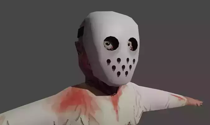 Hockey Mask Monster Cartoon - Halloween