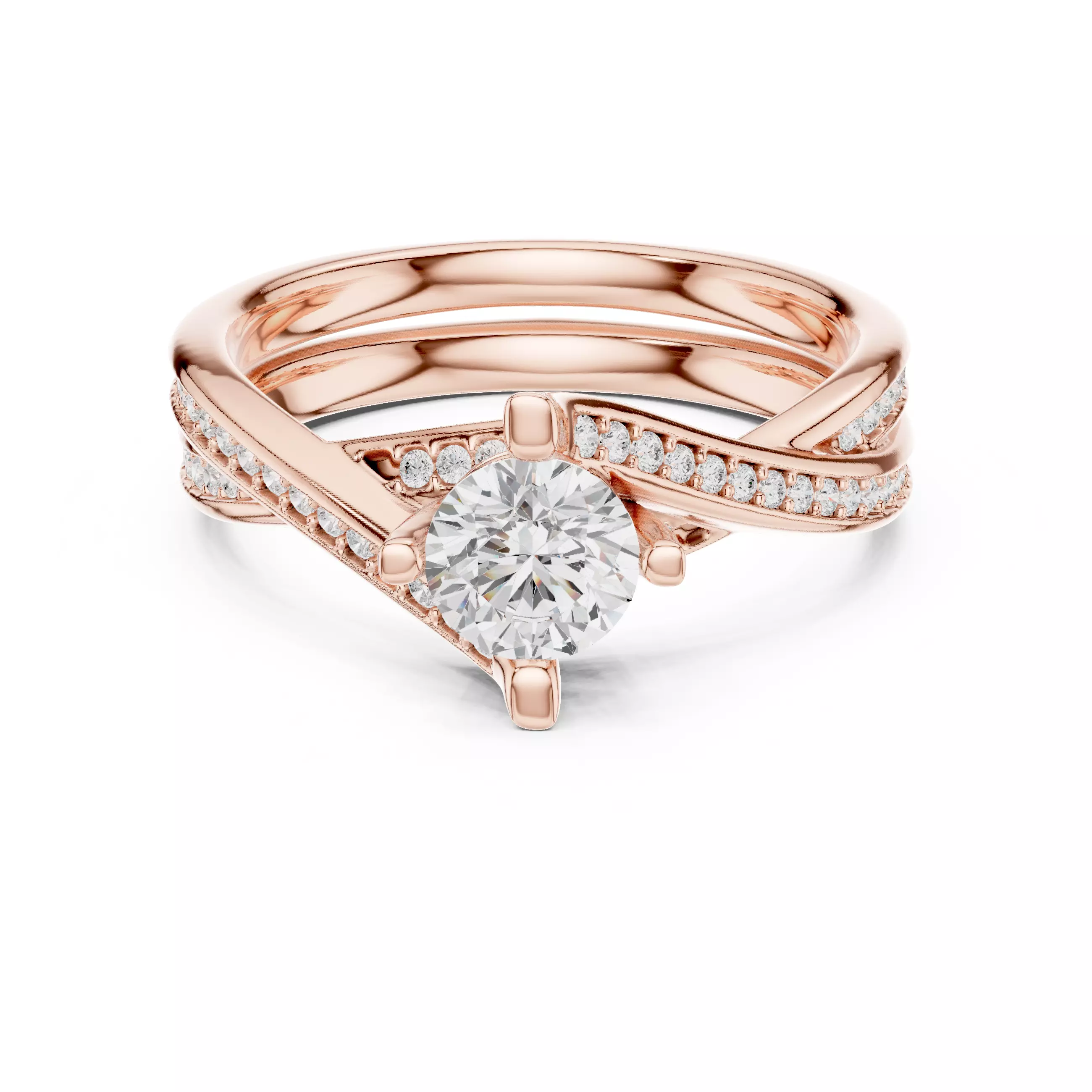 Solitaire Ring 3dm stl renders animation videos details 3D print model_0