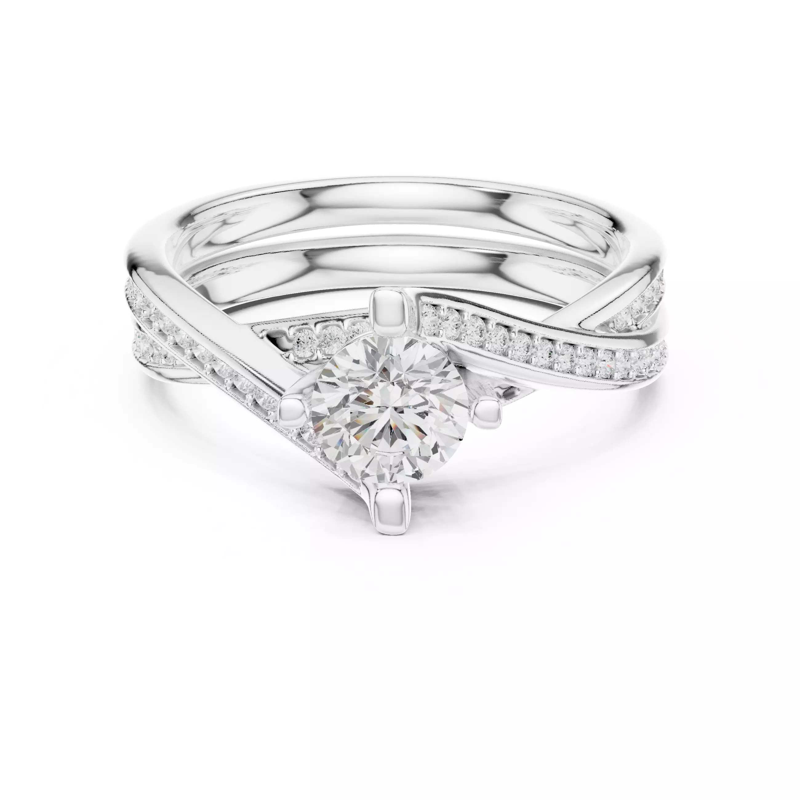 Solitaire Ring 3dm stl renders animation videos details 3D print model_9