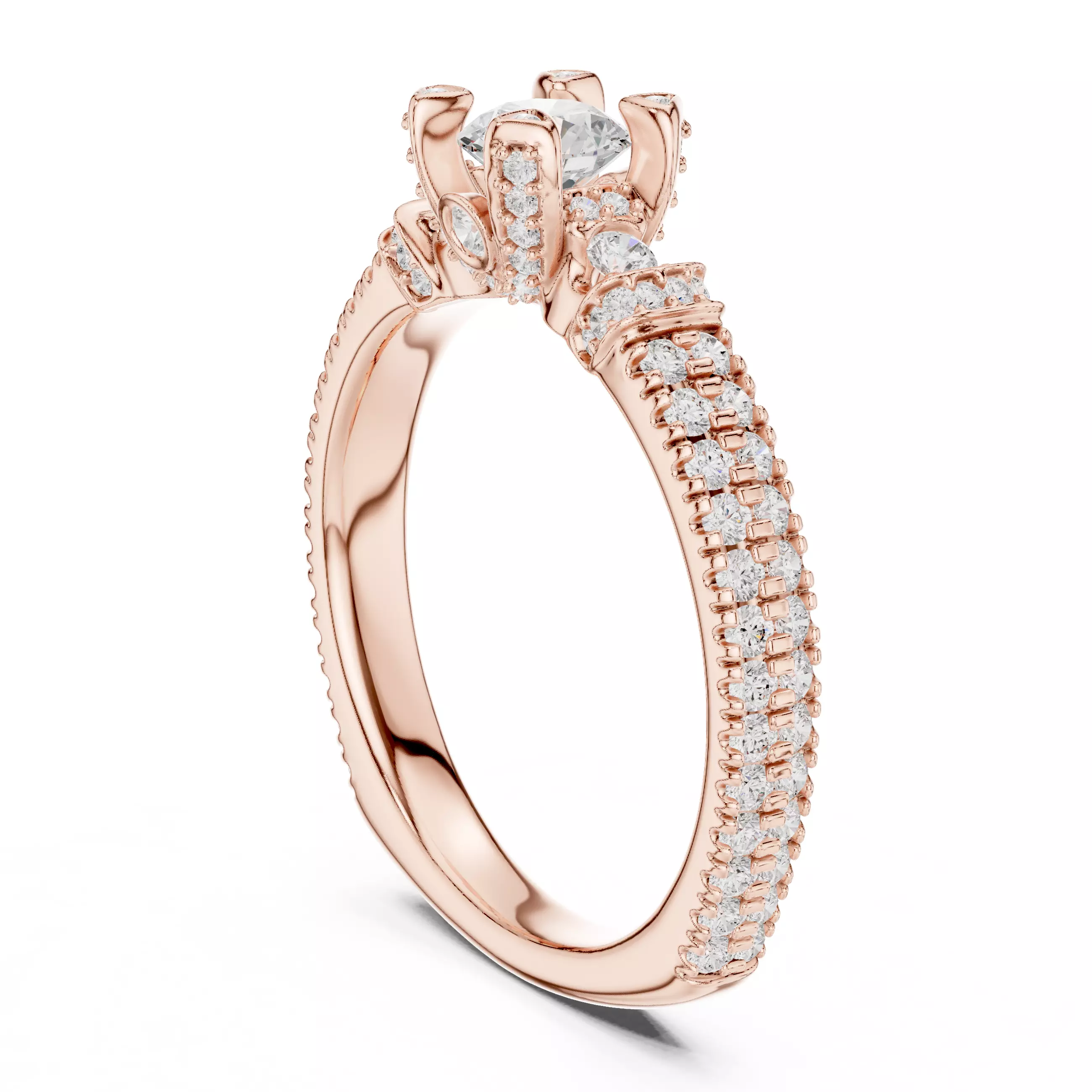 Solitaire Ring 3dm stl renders animation videos details 3D print model_3