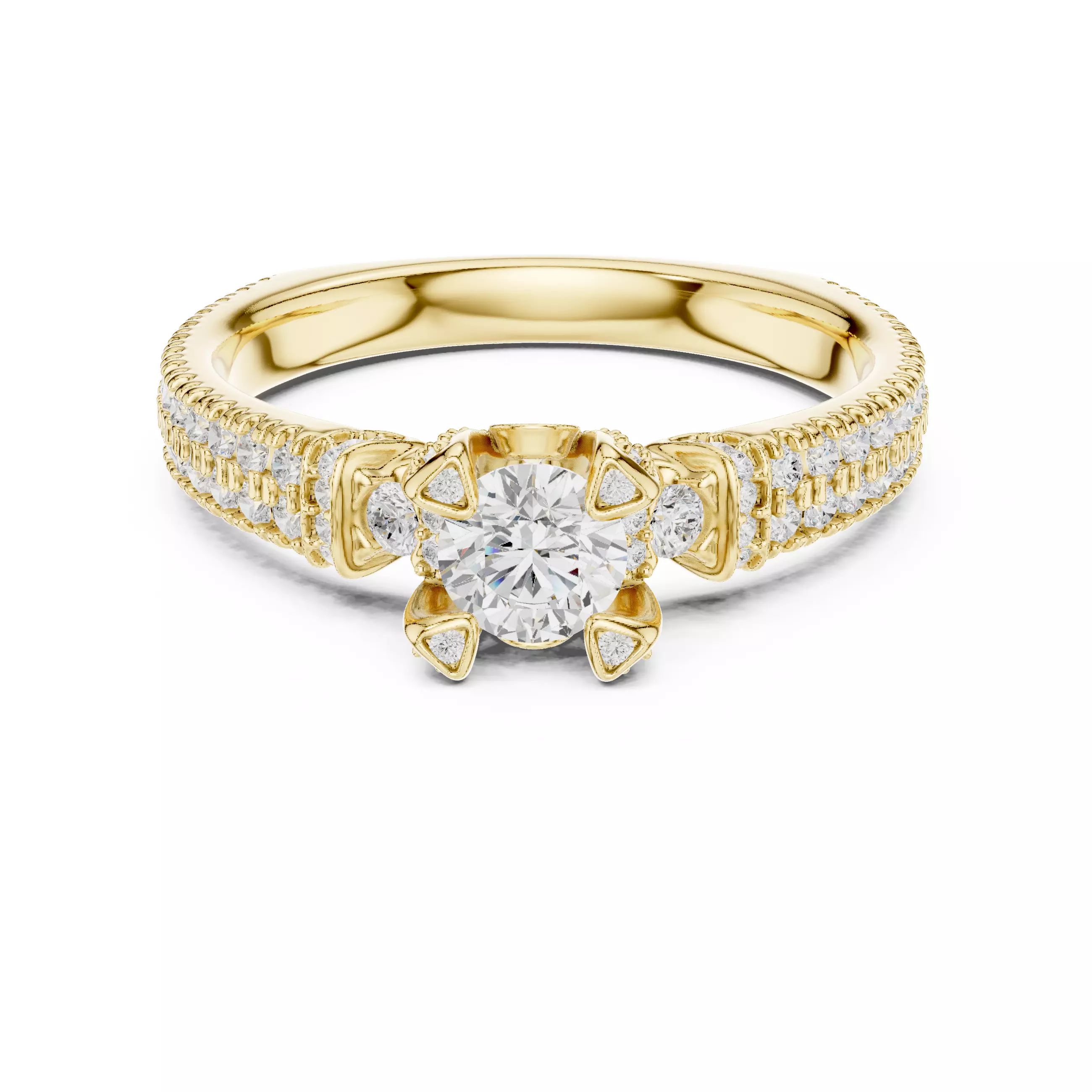 Solitaire Ring 3dm stl renders animation videos details 3D print model_13