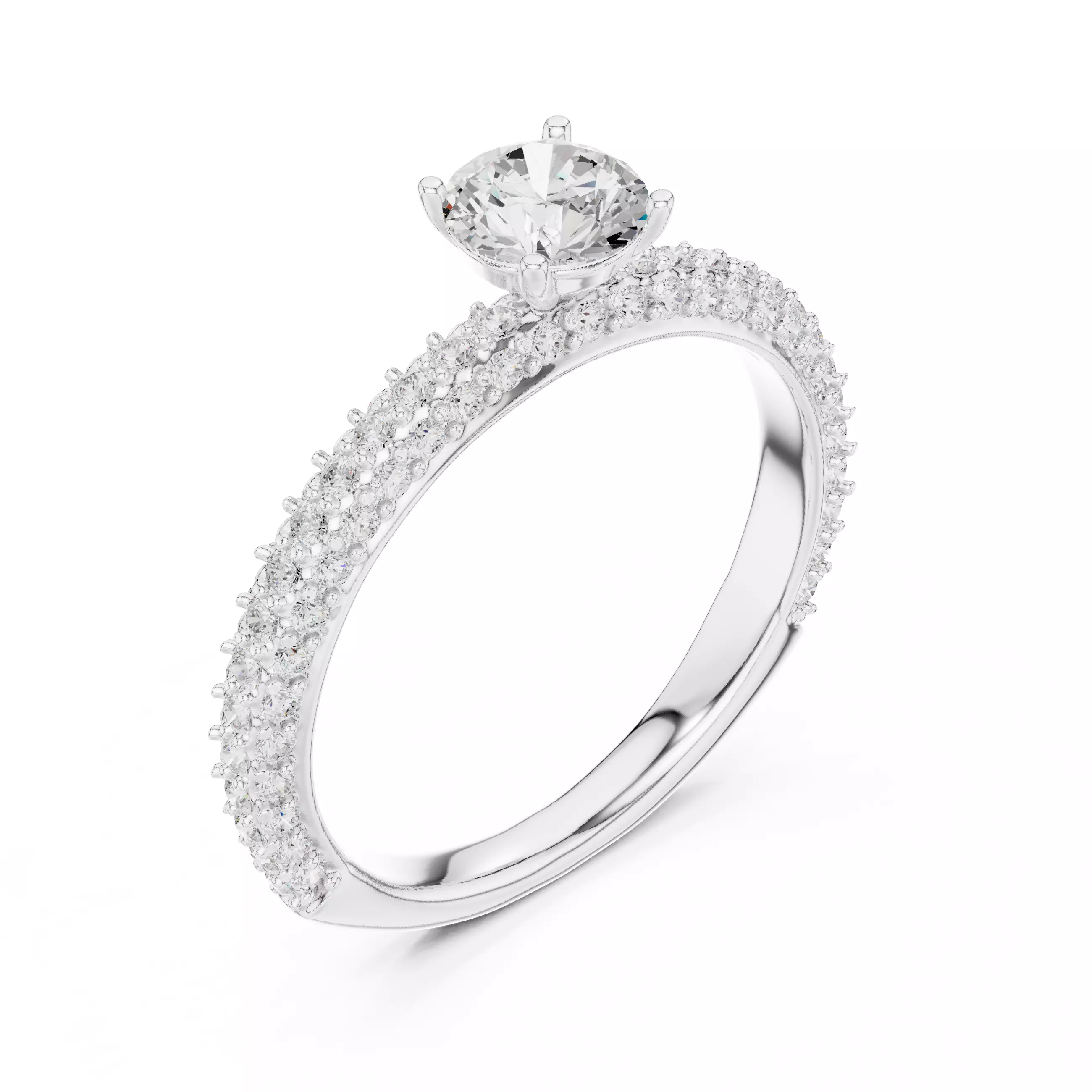 Solitaire Ring 3dm stl renders animation videos details 3D print model_7