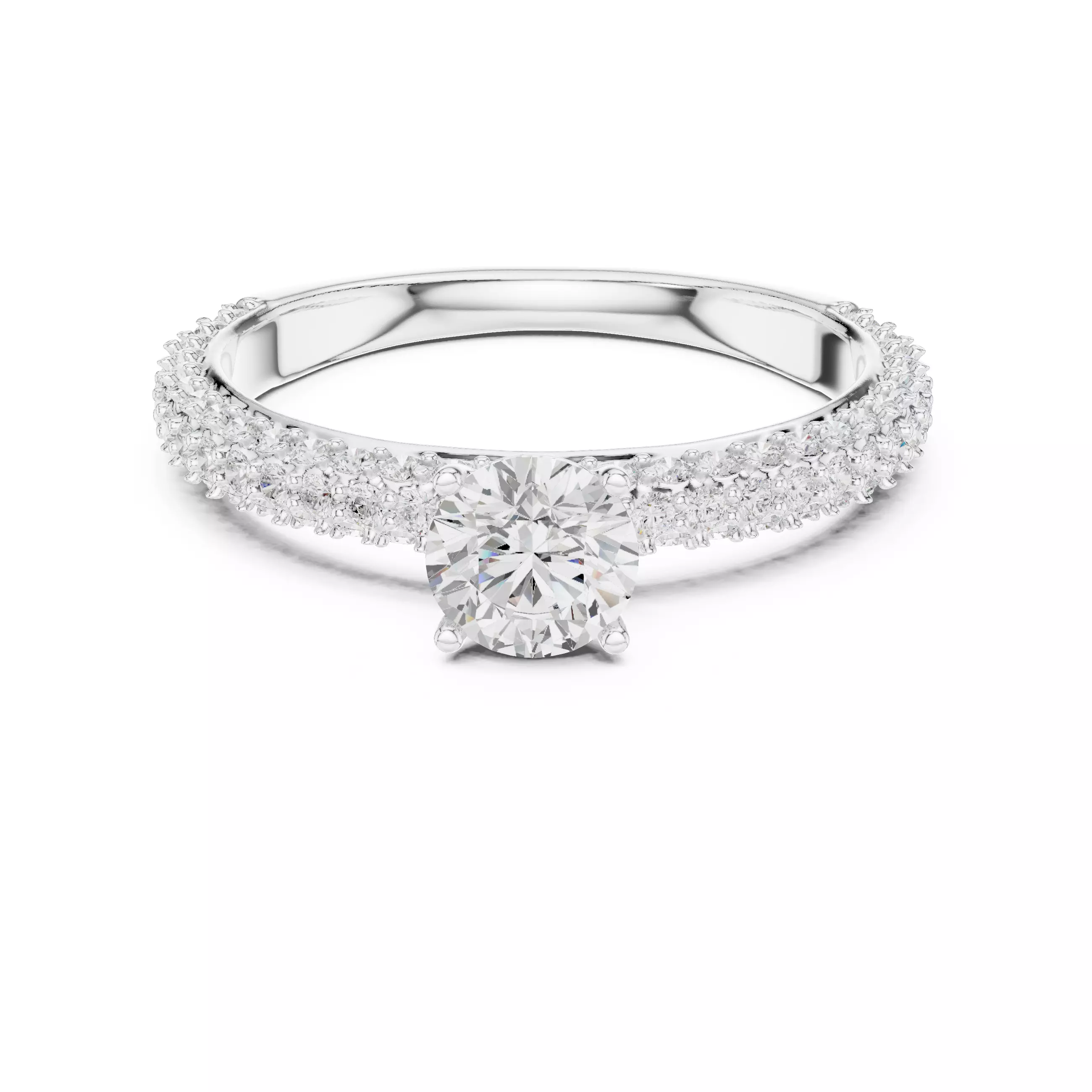 Solitaire Ring 3dm stl renders animation videos details 3D print model_9