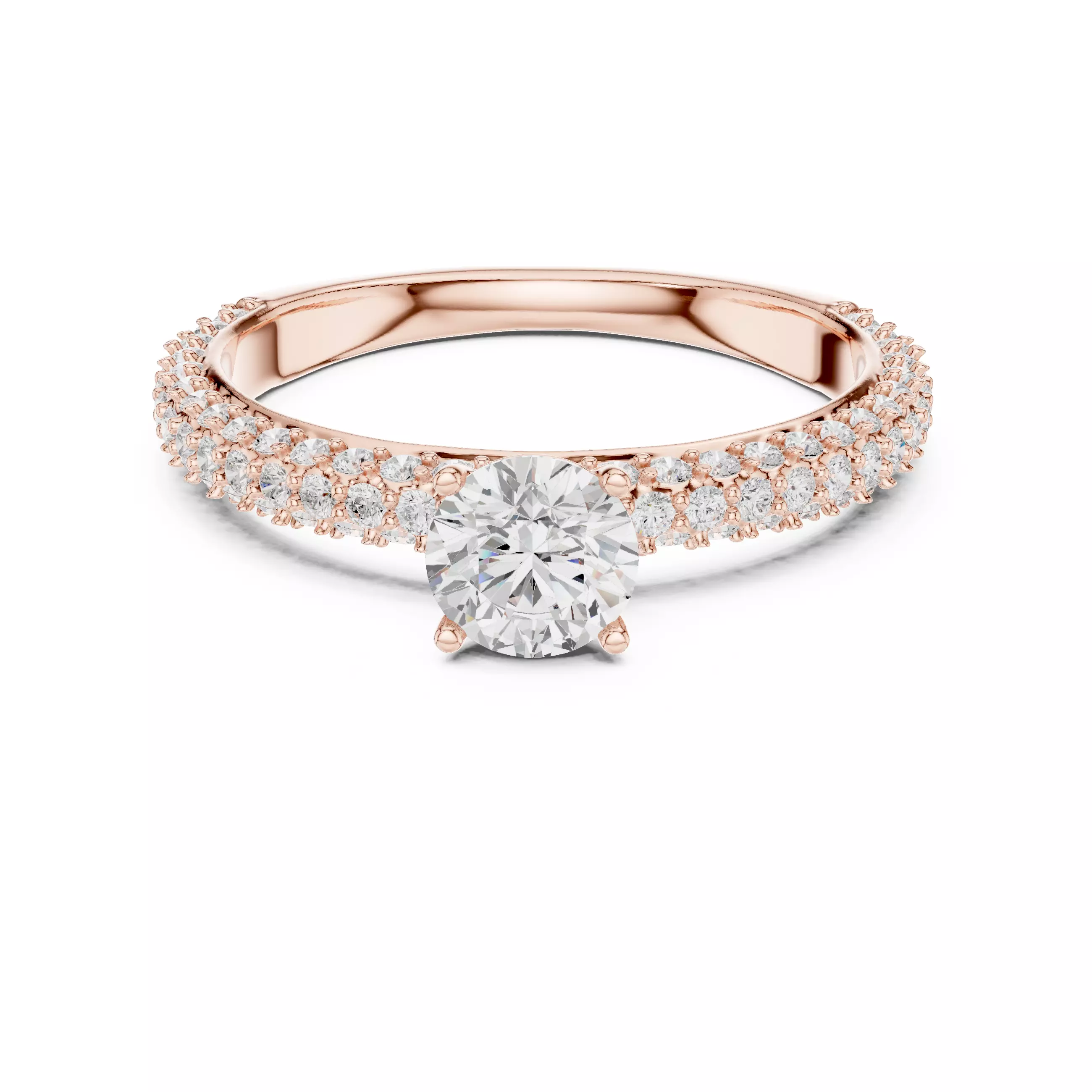 Solitaire Ring 3dm stl renders animation videos details 3D print model_0