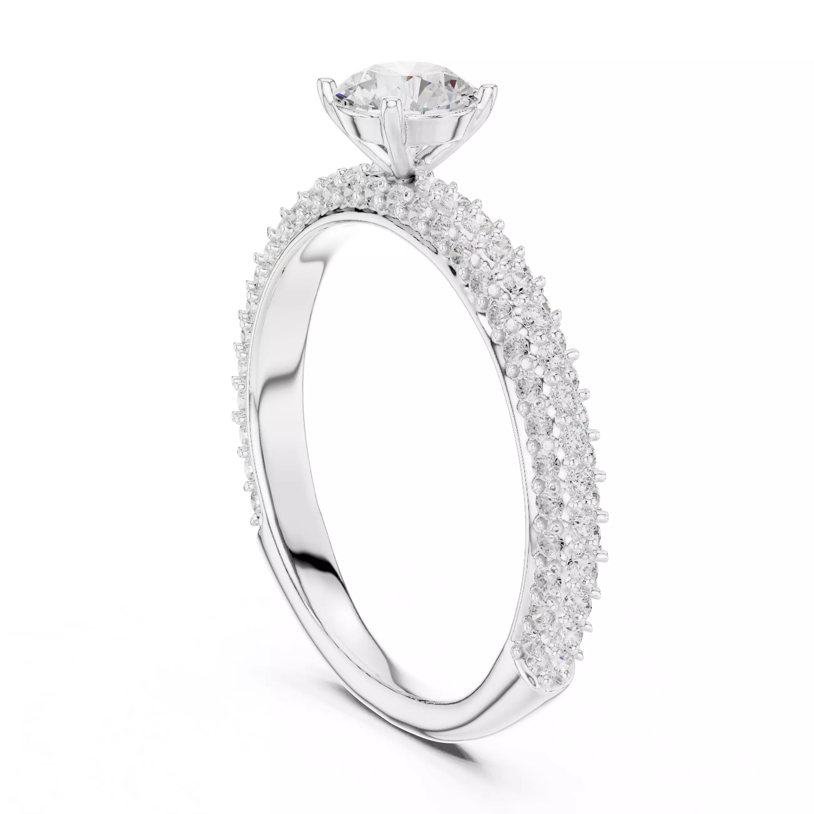 Solitaire Ring 3dm stl renders animation videos details 3D print model_6