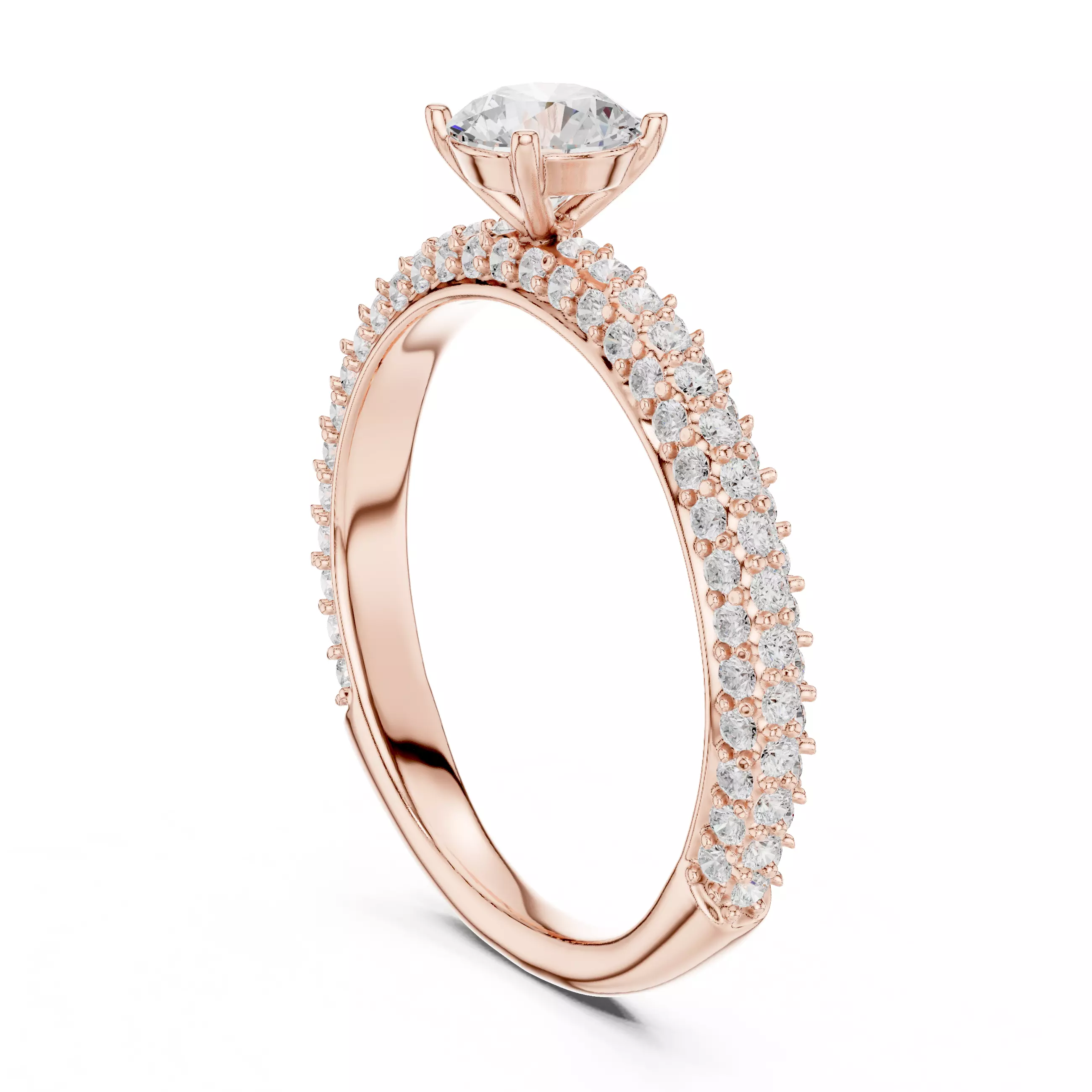 Solitaire Ring 3dm stl renders animation videos details 3D print model_3