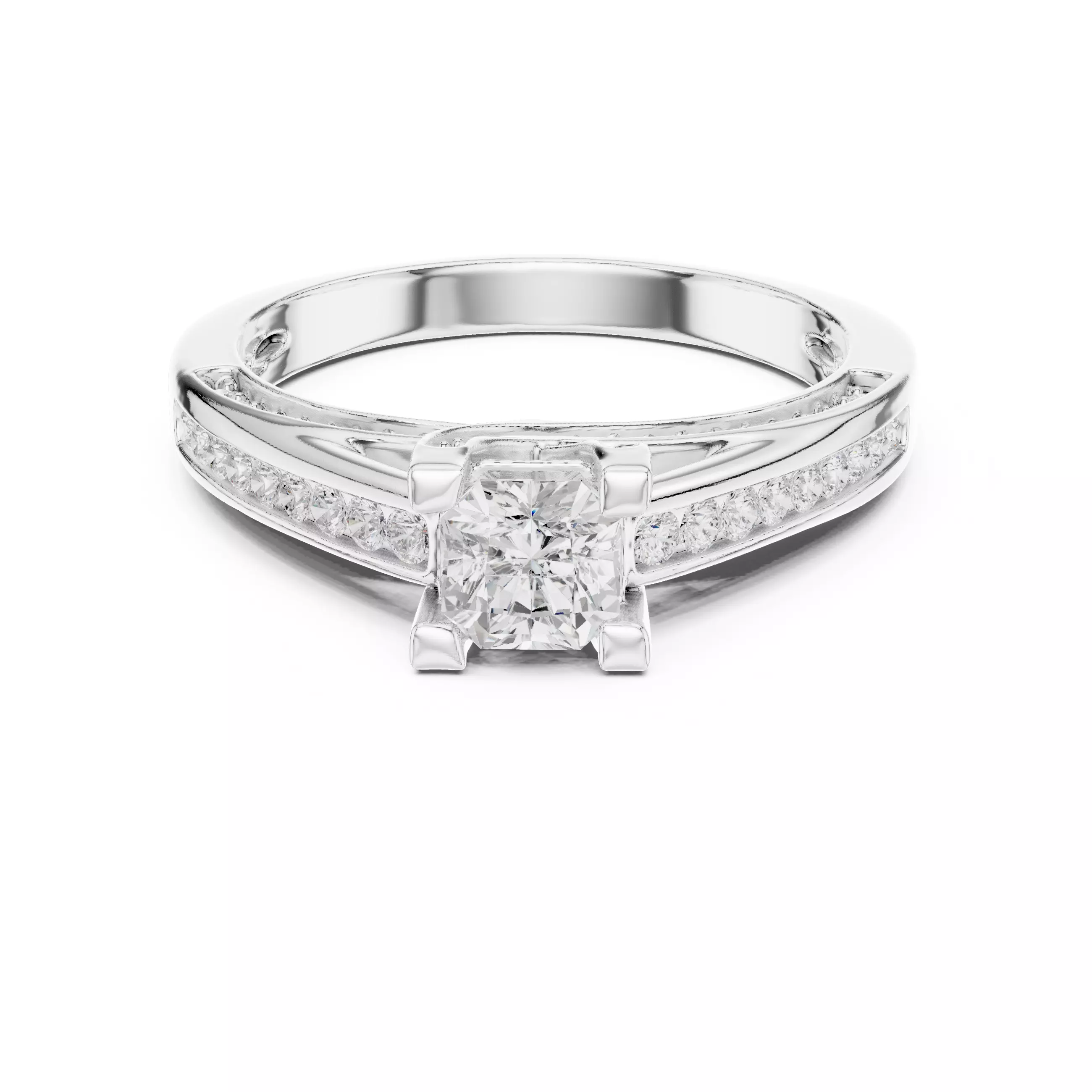 Solitaire Ring 3dm stl renders animation videos details 3D print model_7