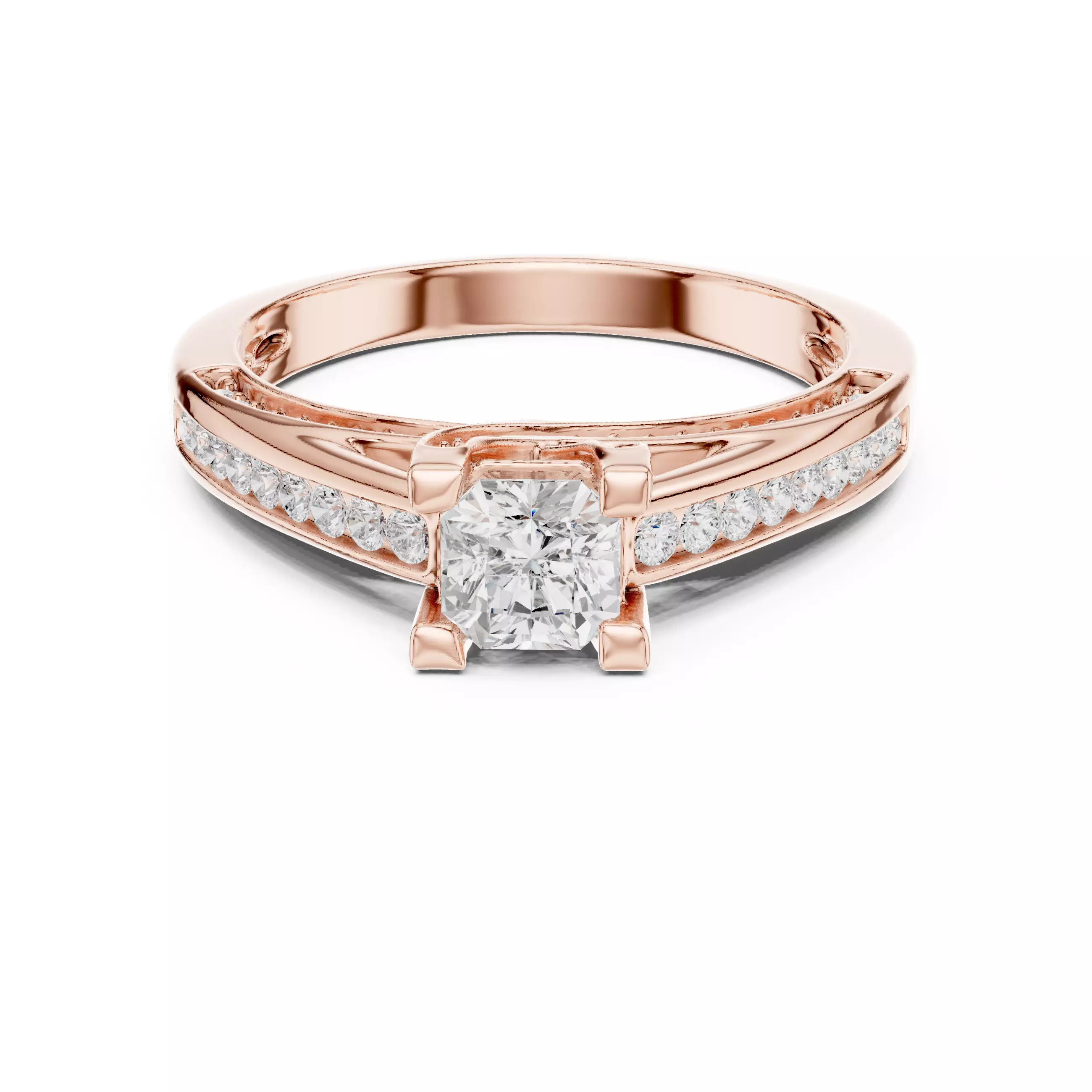 Solitaire Ring 3dm stl renders animation videos details 3D print model_0