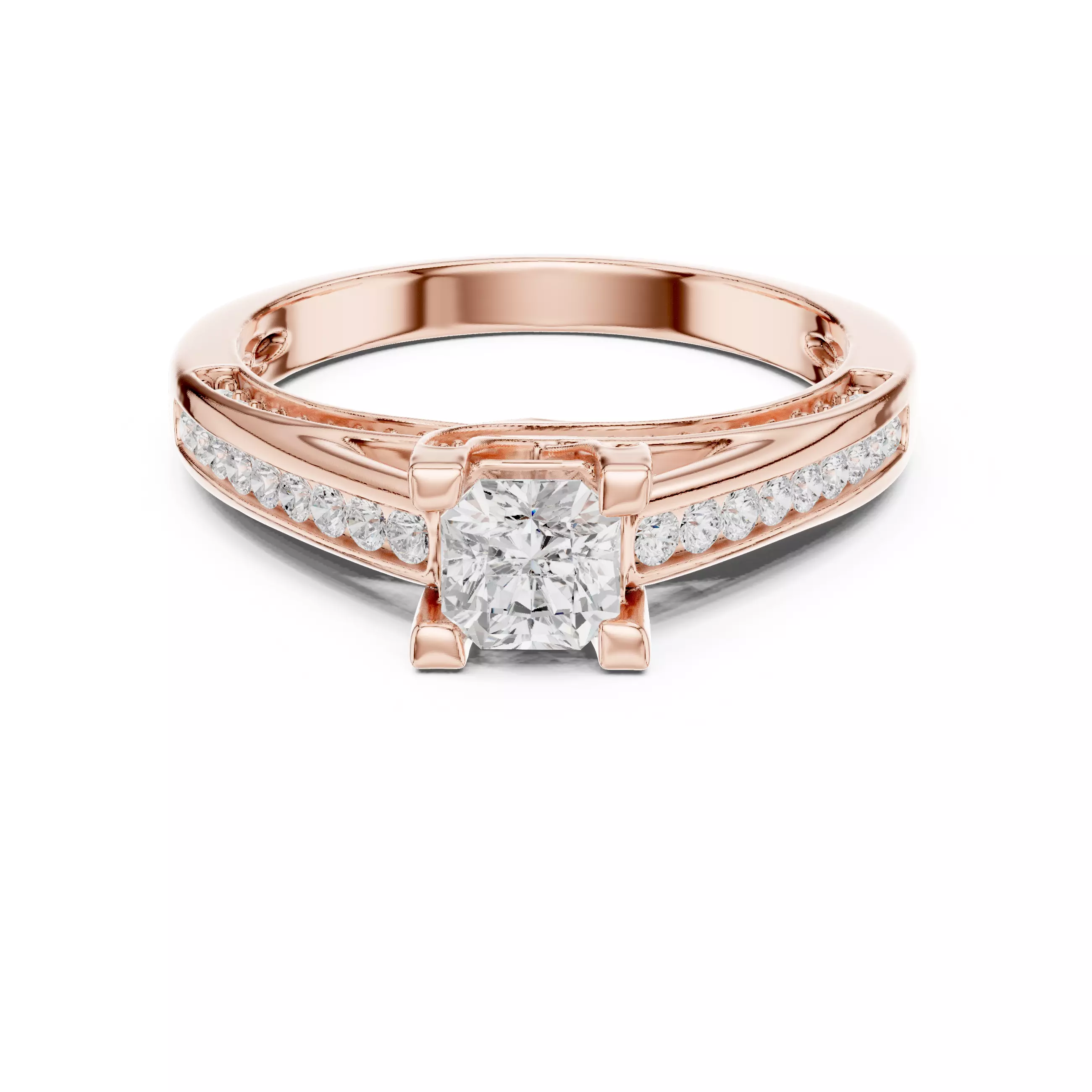 Solitaire Ring 3dm stl renders animation videos details 3D print model_0