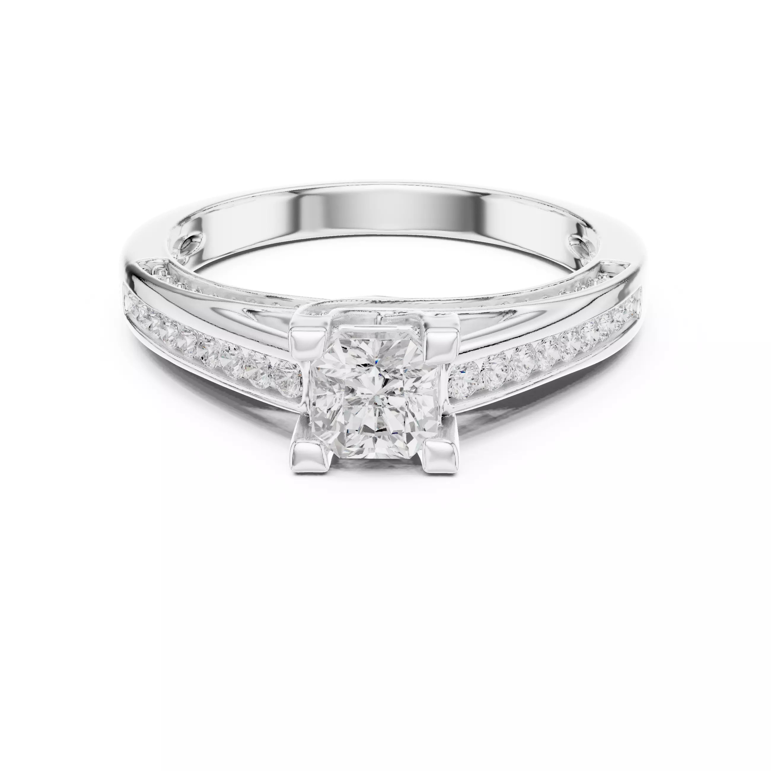 Solitaire Ring 3dm stl renders animation videos details 3D print model_9