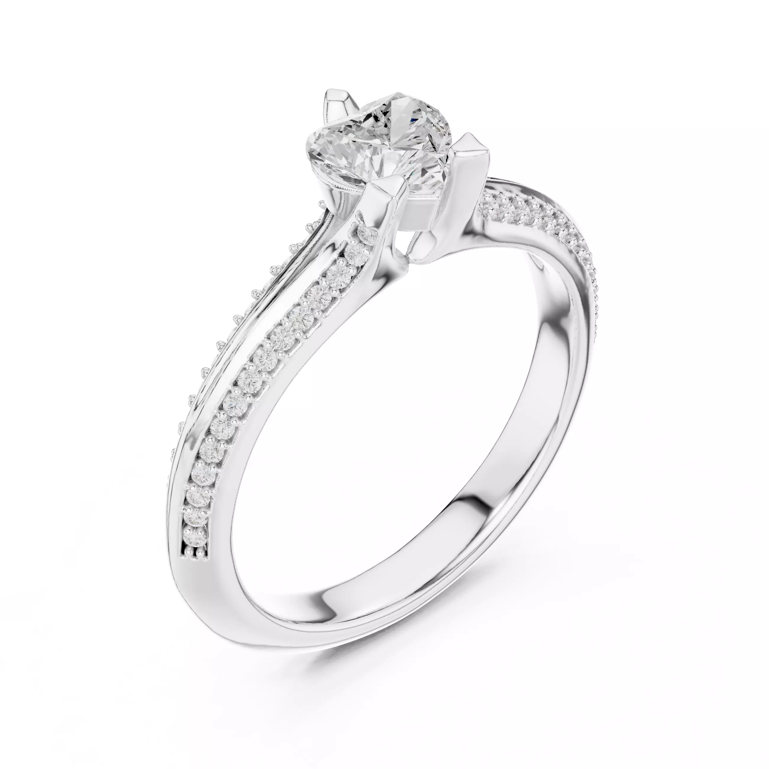 Solitaire Ring 3dm stl renders animation videos details 3D print model_7