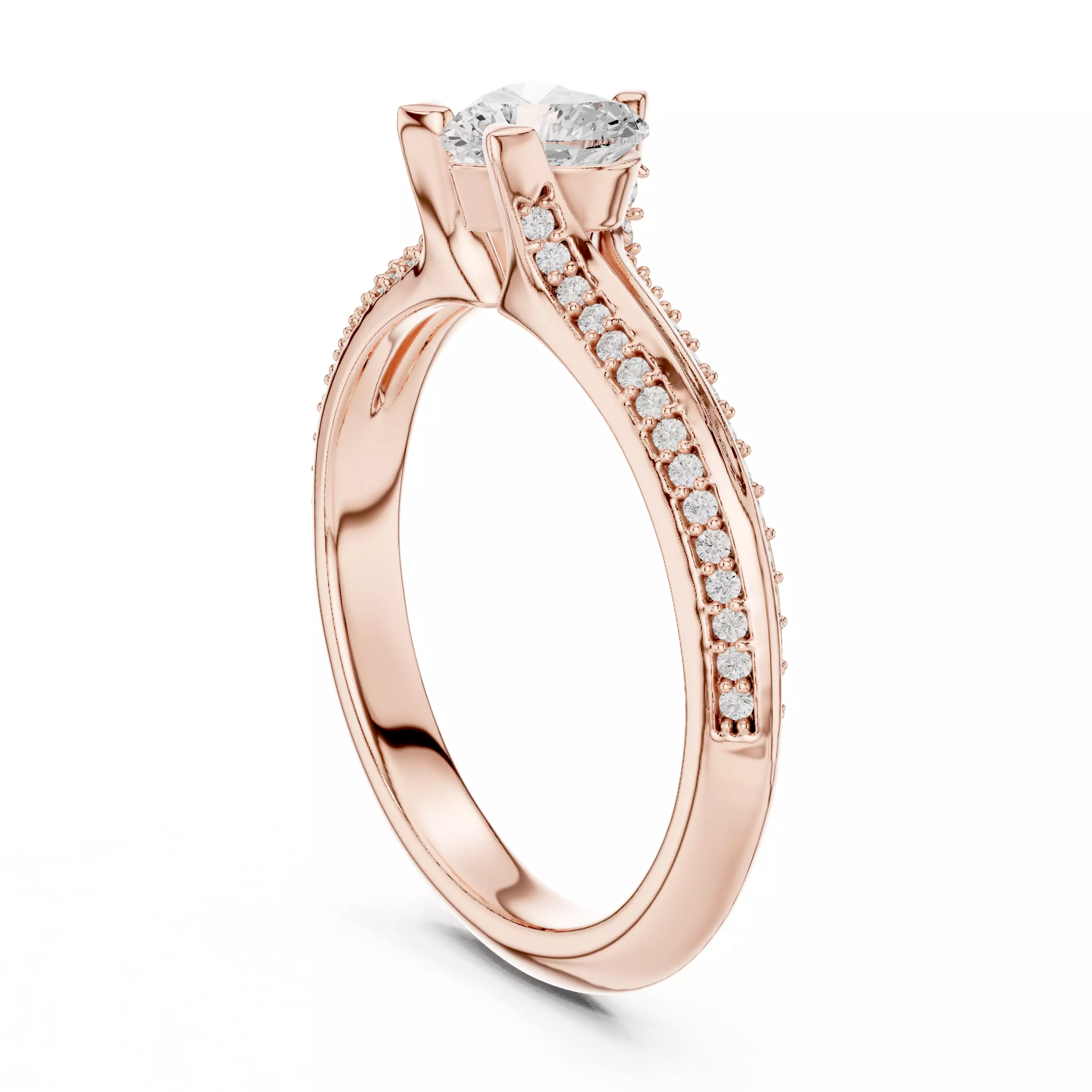 Solitaire Ring 3dm stl renders animation videos details 3D print model_3