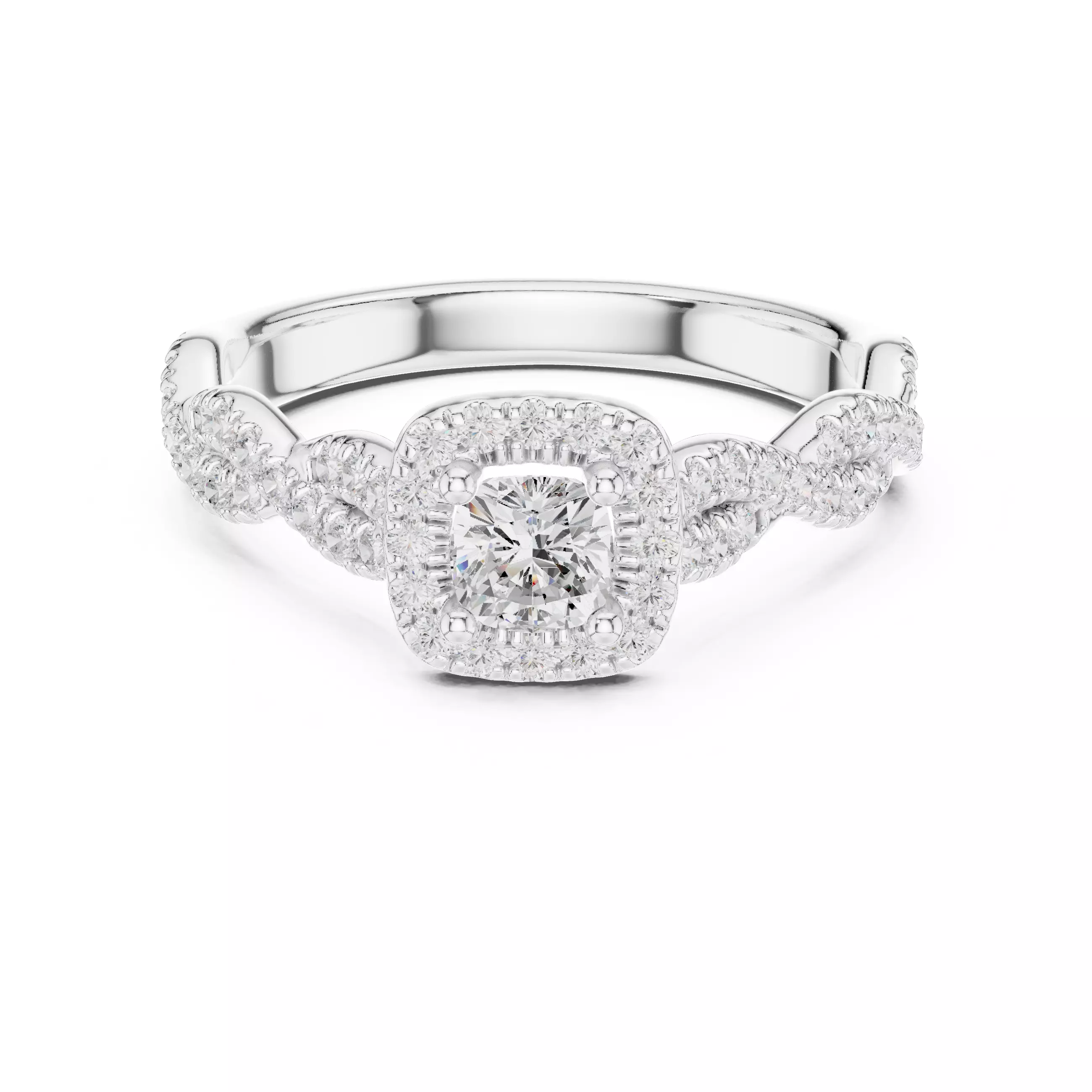 Solitaire Ring 3dm stl renders animation videos details  3D print model_9