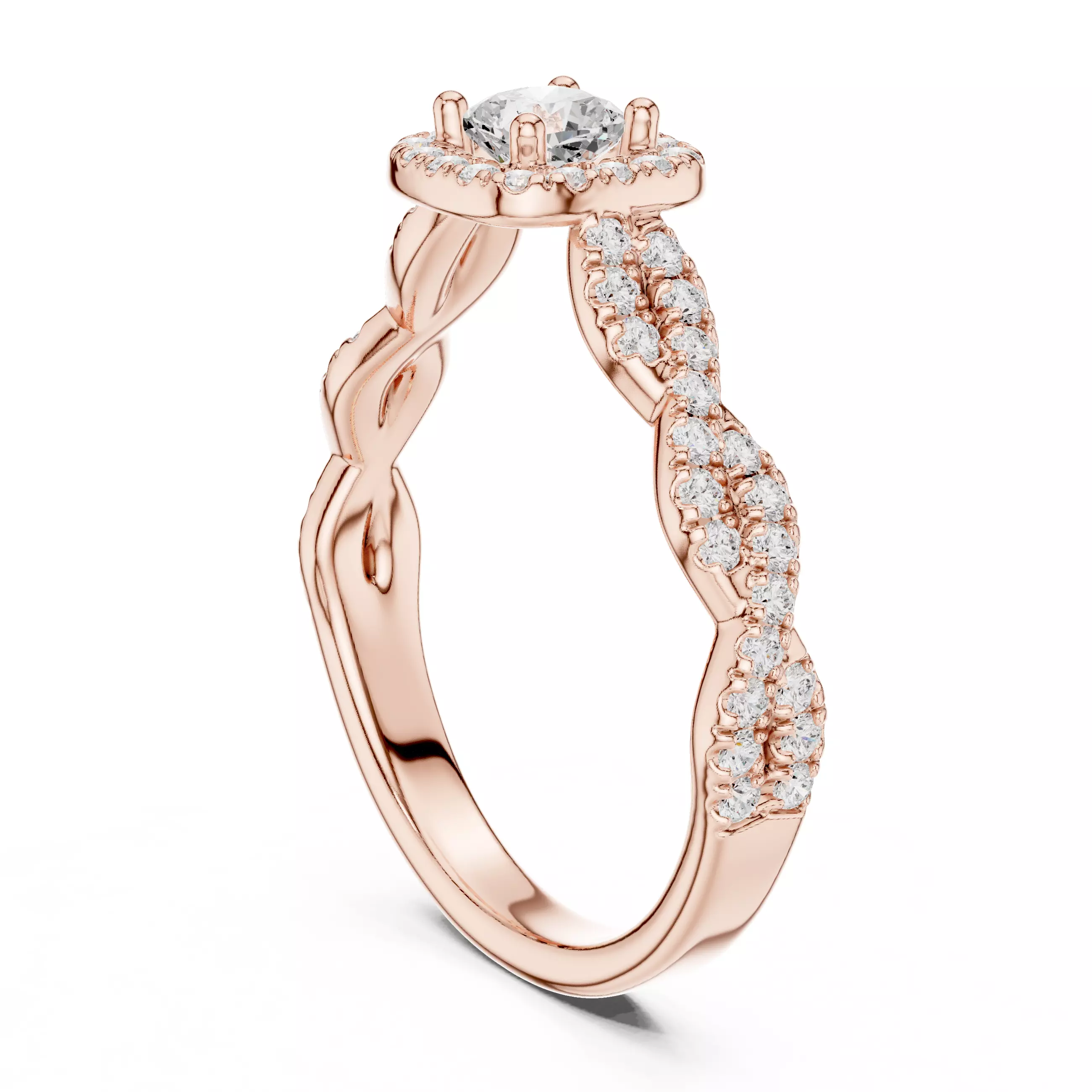 Solitaire Ring 3dm stl renders animation videos details  3D print model_3