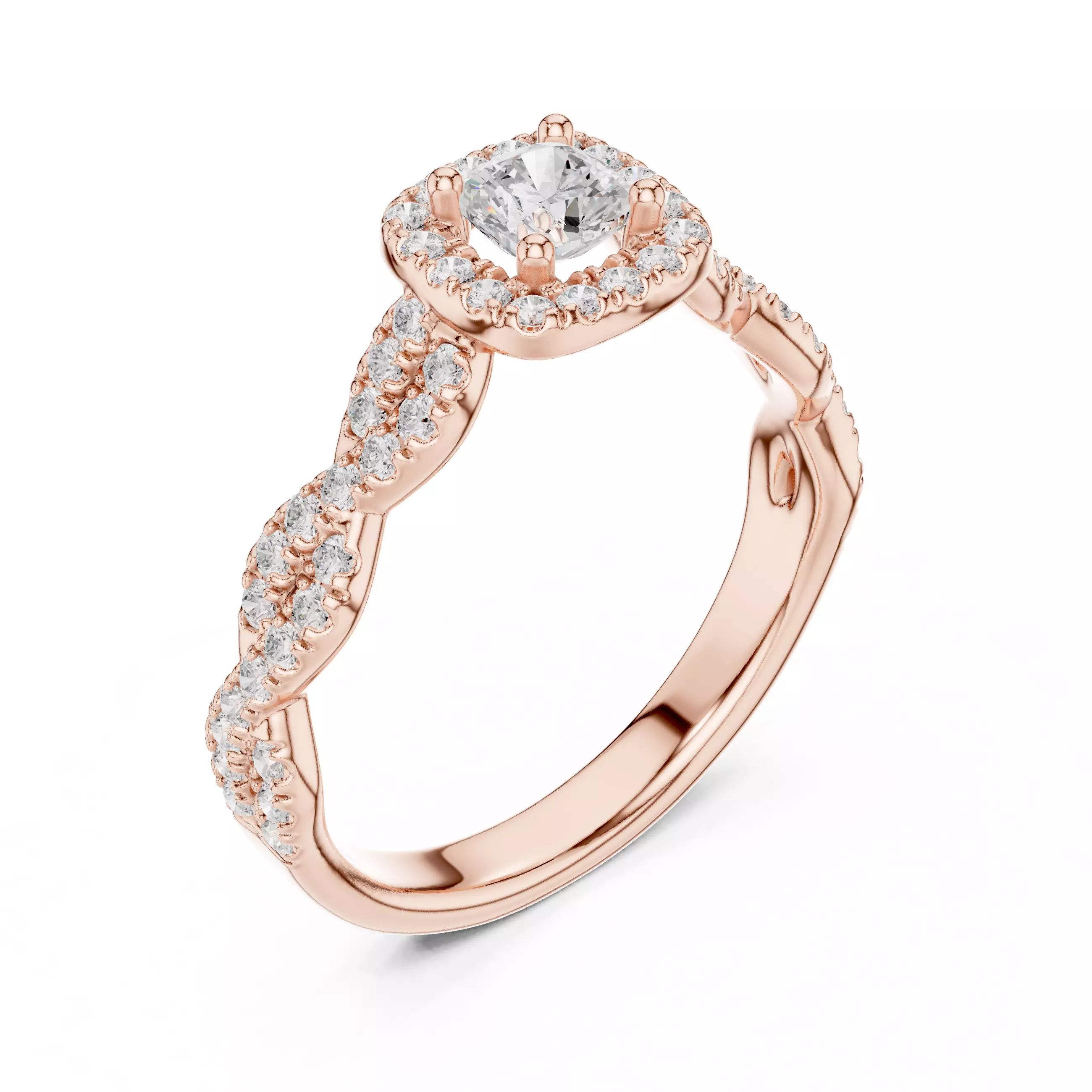 Solitaire Ring 3dm stl renders animation videos details  3D print model_4