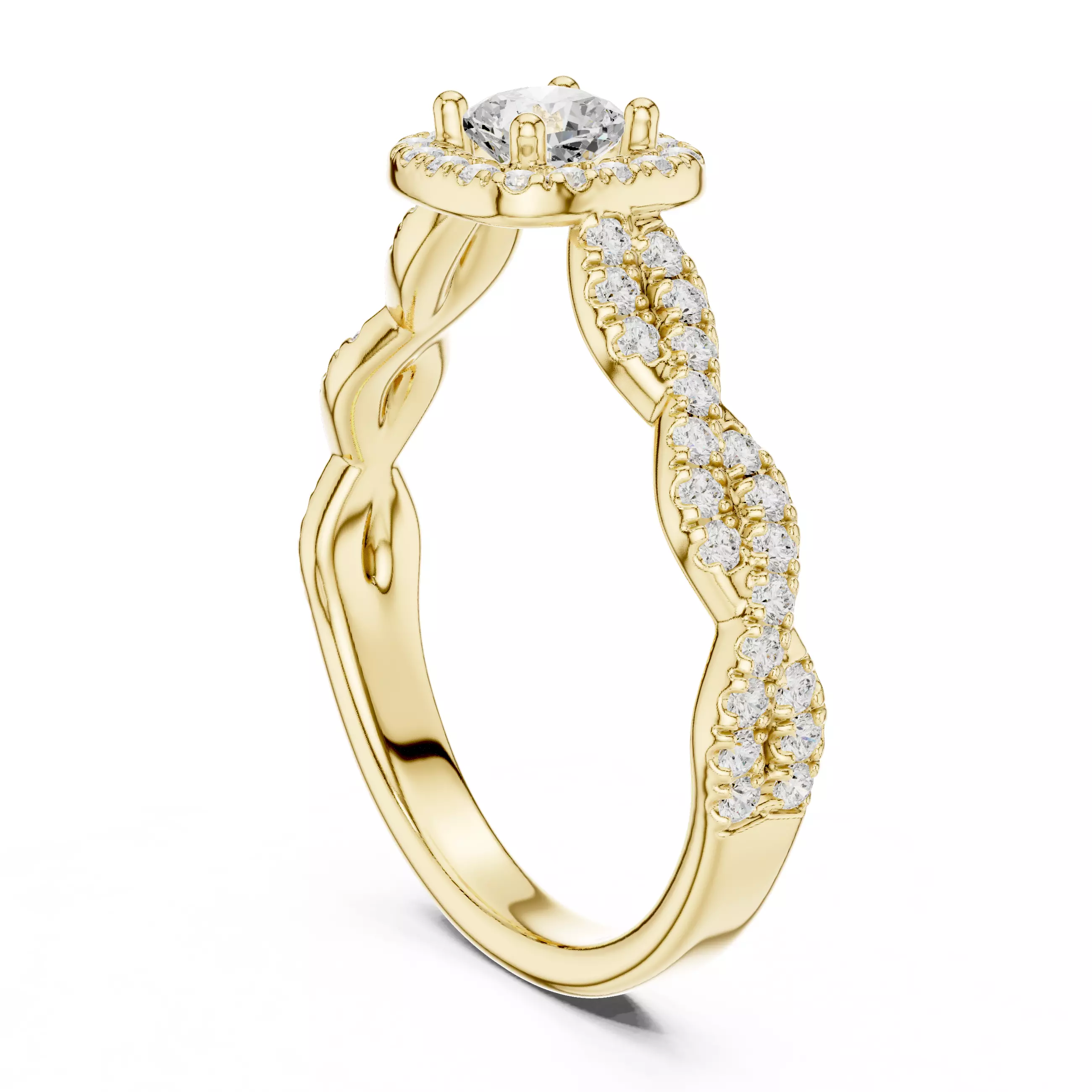 Solitaire Ring 3dm stl renders animation videos details  3D print model_10