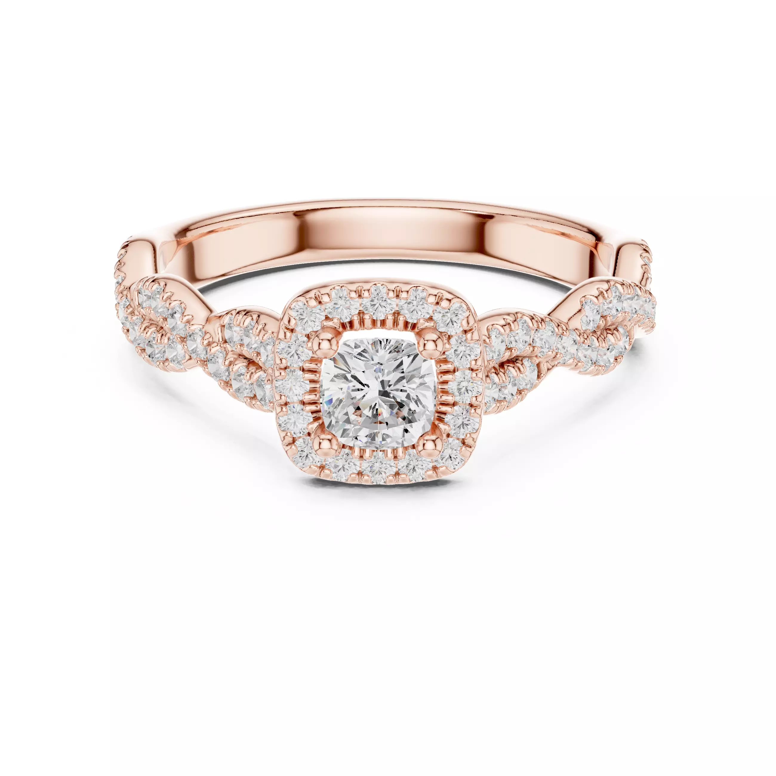 Solitaire Ring 3dm stl renders animation videos details  3D print model_0