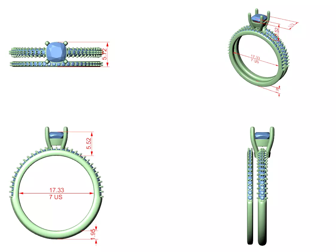 Solitaire Ring 3dm stl renders animation videos details 3D print model_1