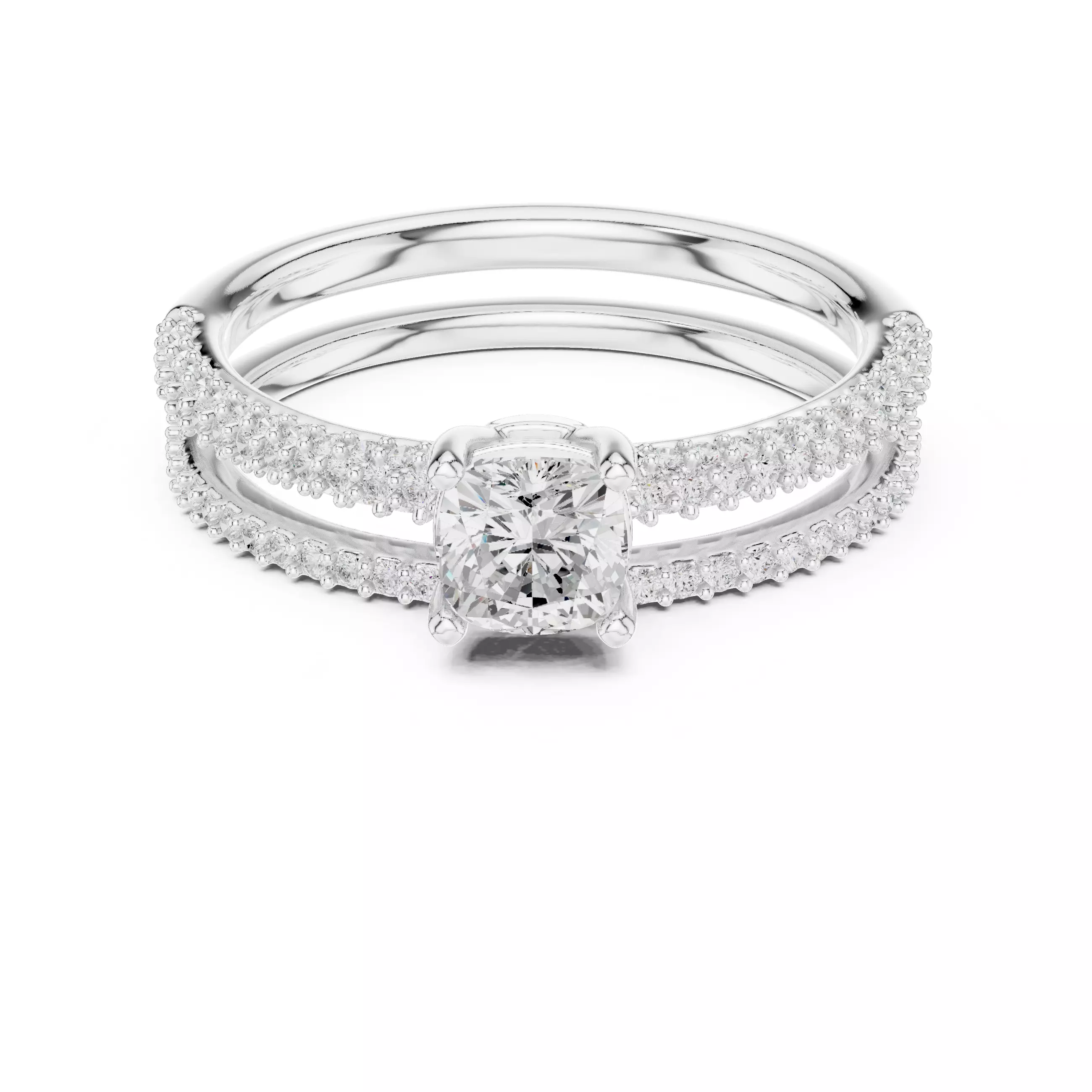 Solitaire Ring 3dm stl renders animation videos details 3D print model_9