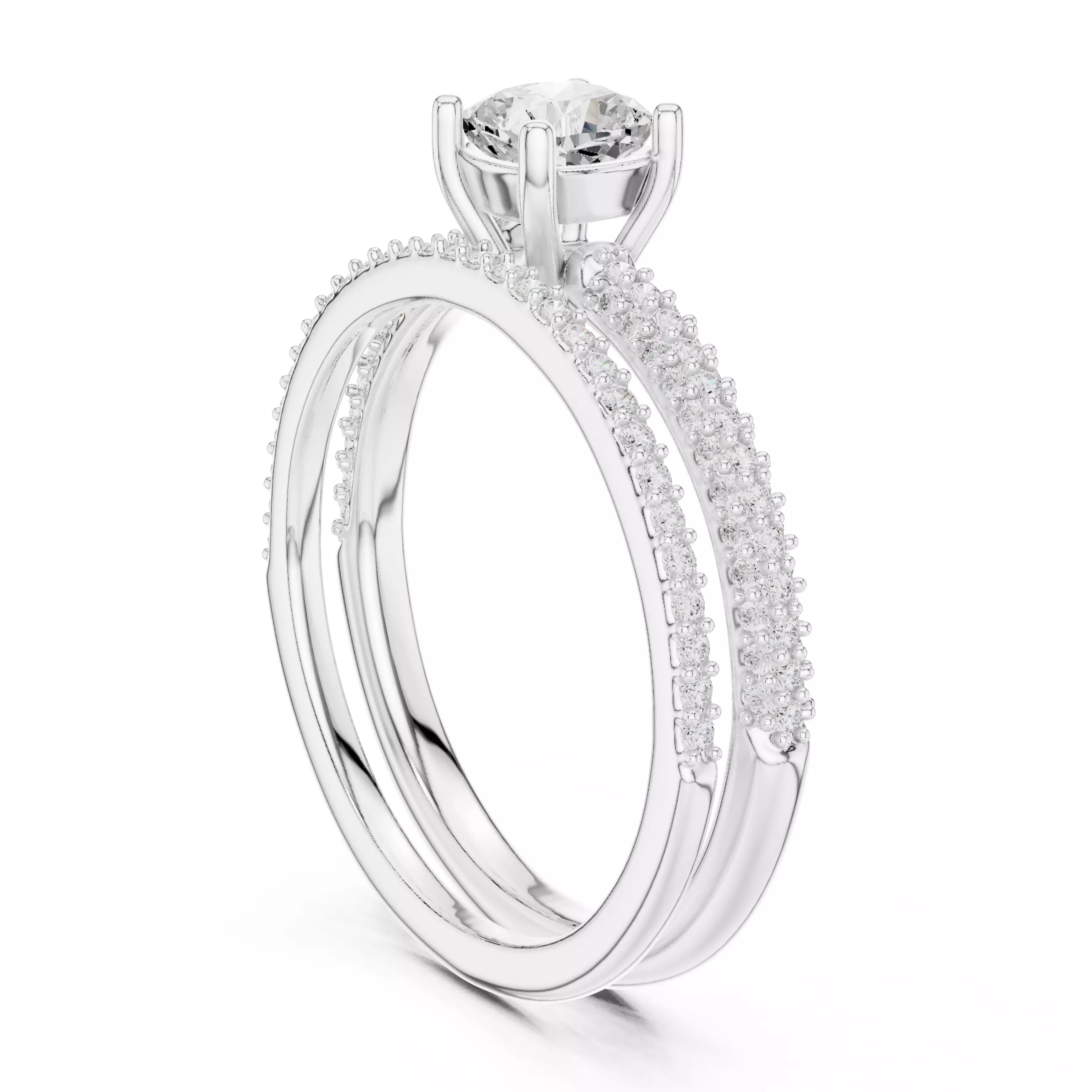 Solitaire Ring 3dm stl renders animation videos details 3D print model_6