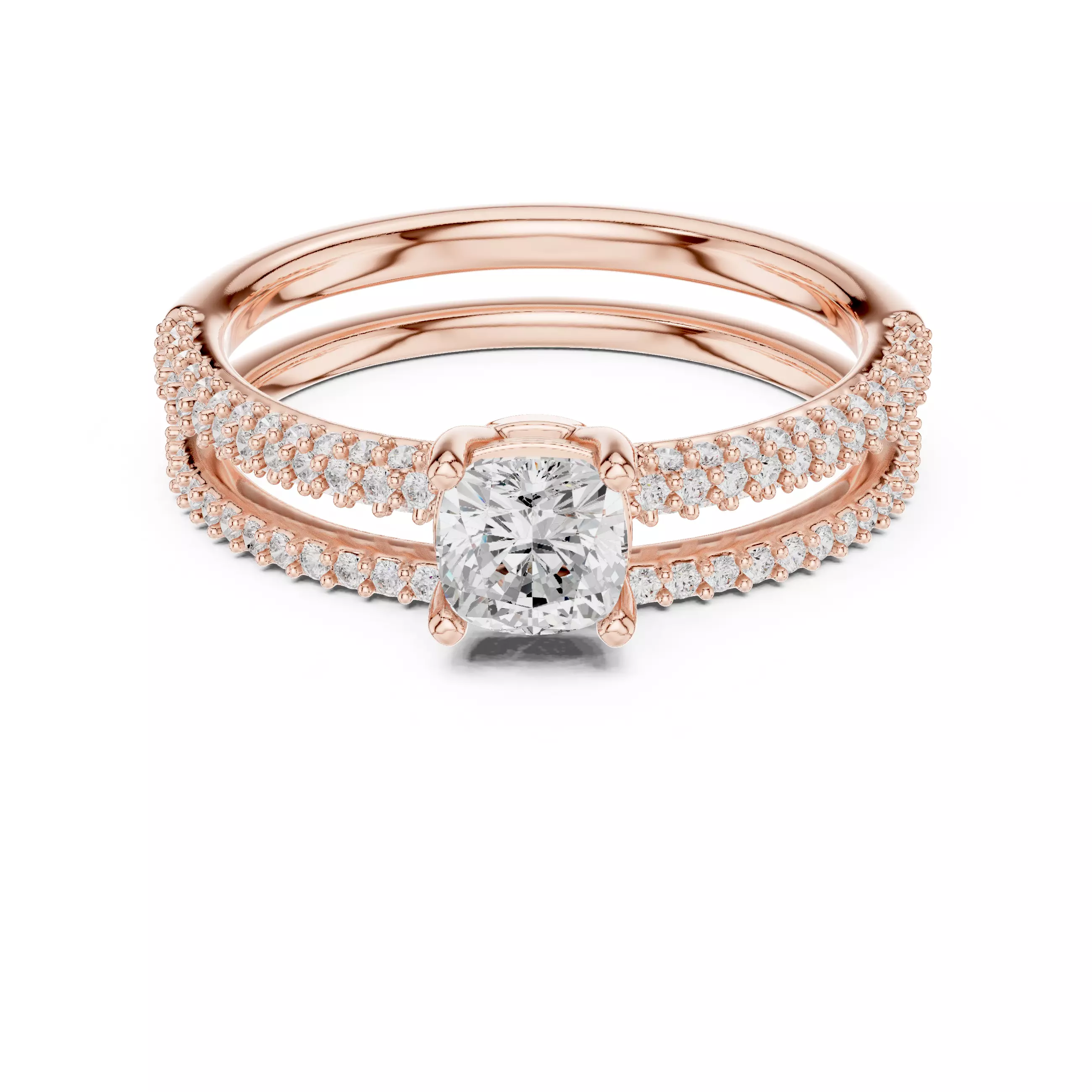 Solitaire Ring 3dm stl renders animation videos details 3D print model_0